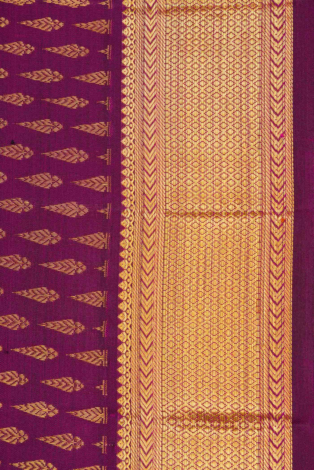 Magenta Dual Tone Kanchipuram Silk Saree