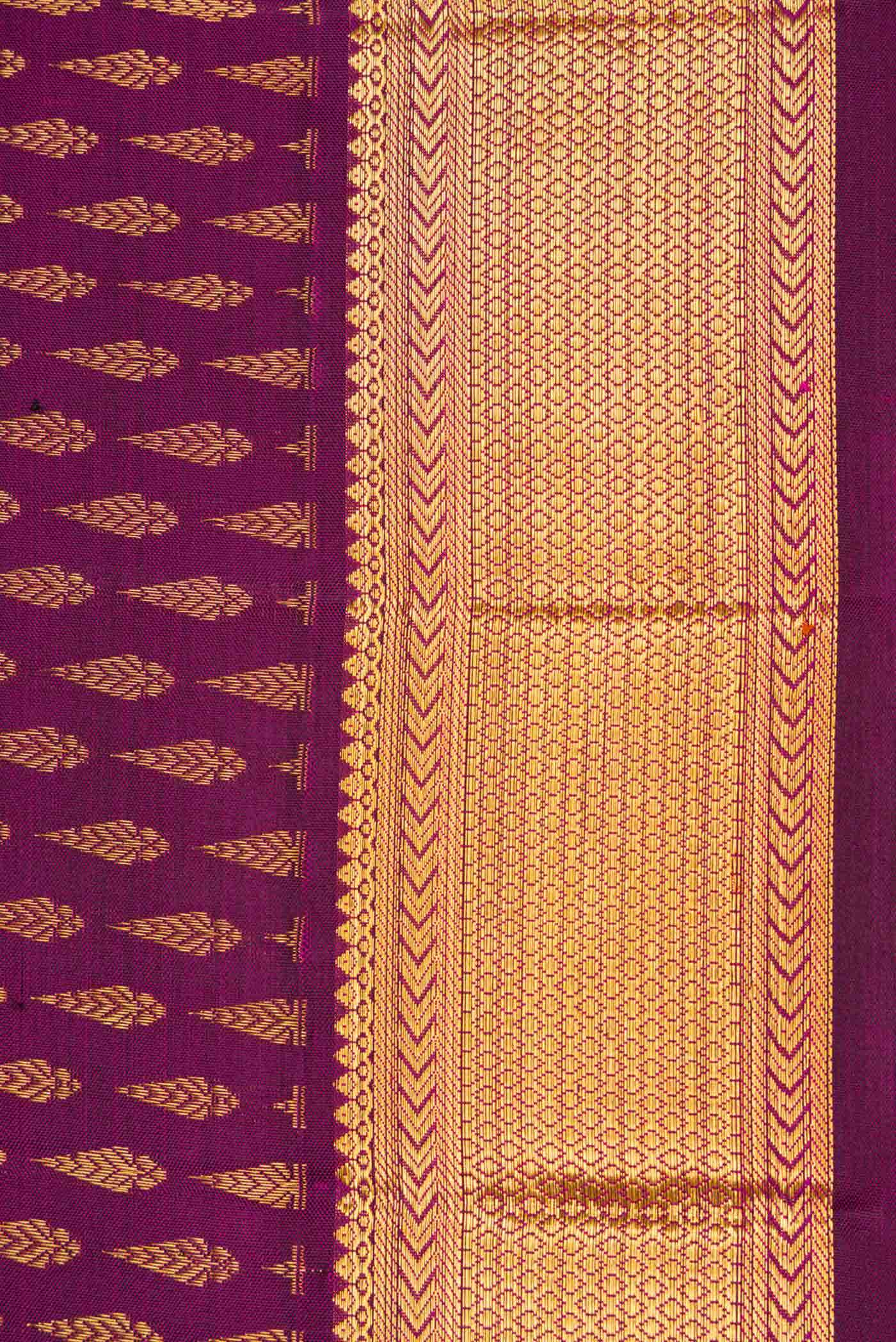 Magenta Dual Tone Kanchipuram Silk Saree