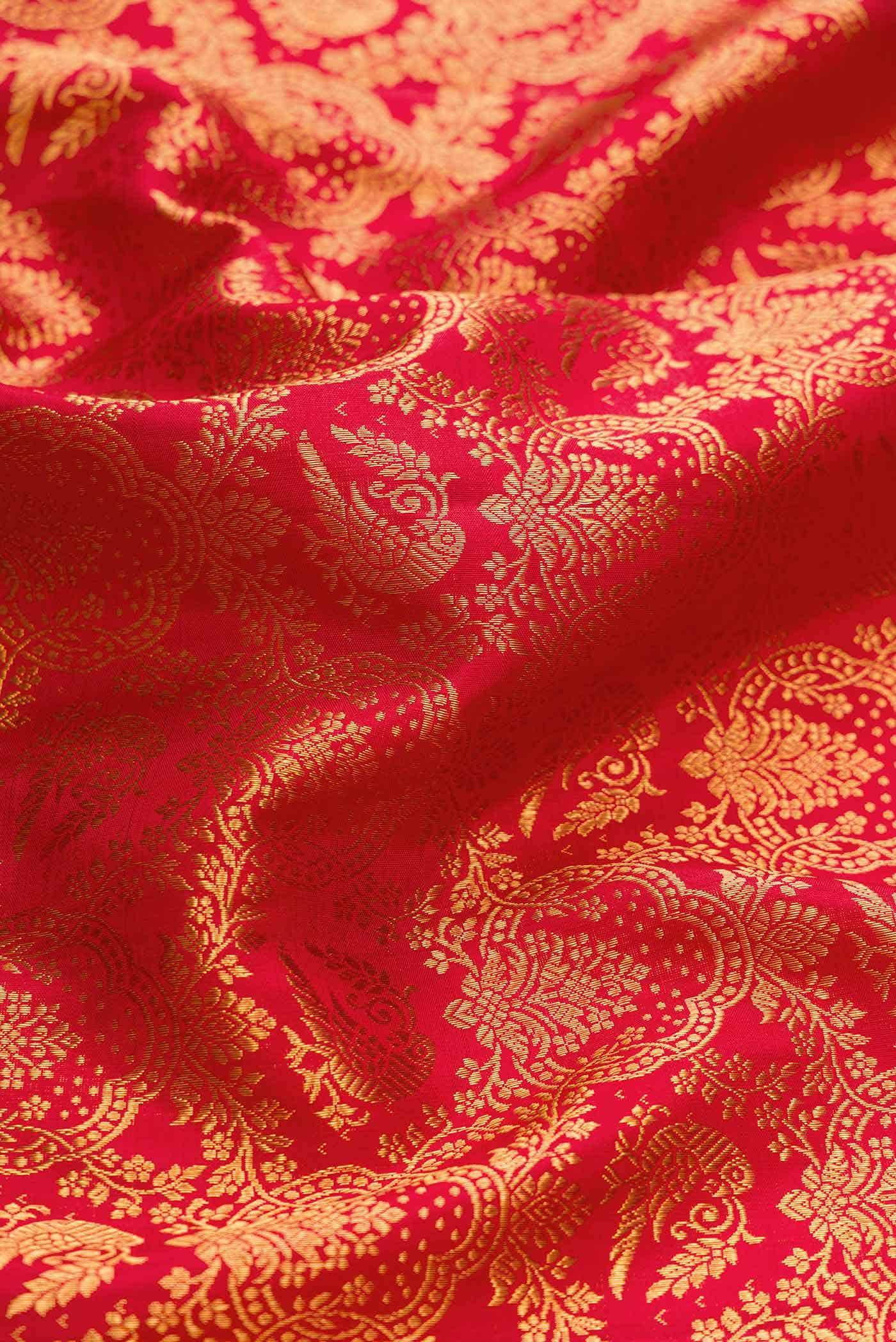 Red Dual Tone Kanchipuram Silk Saree