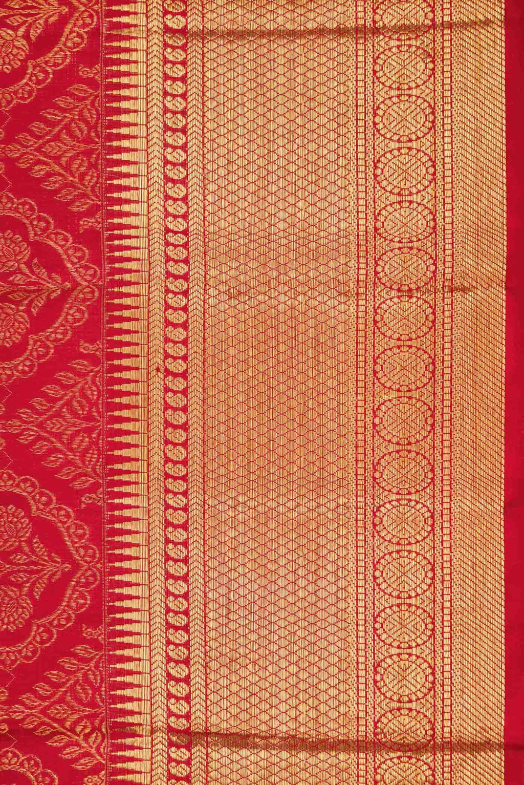 Red Dual Tone Kanchipuram Silk Saree