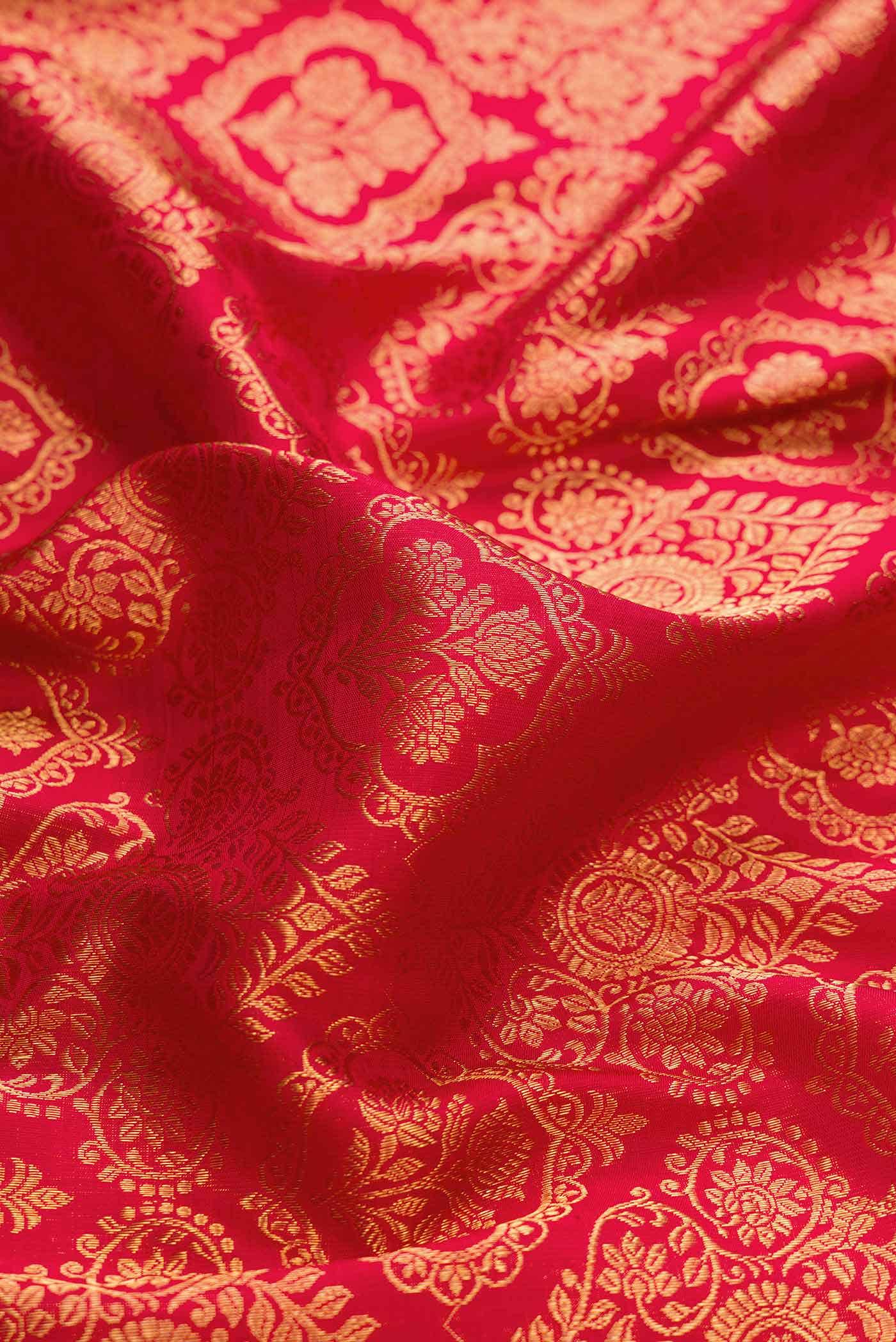 Red Dual Tone Kanchipuram Silk Saree