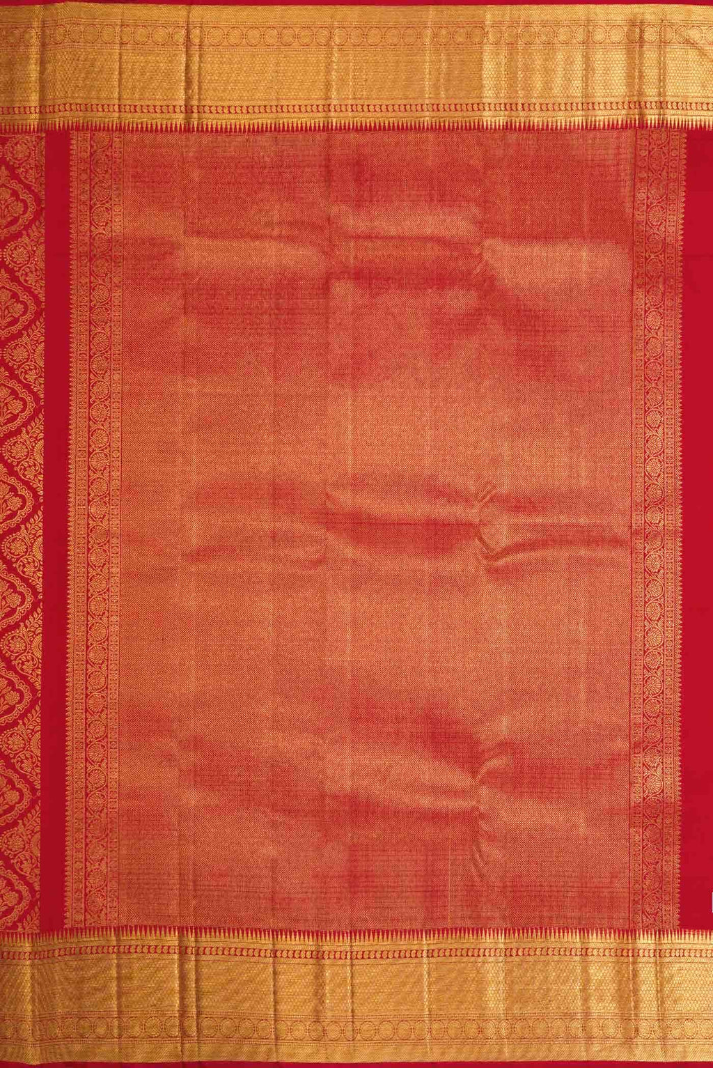 Red Dual Tone Kanchipuram Silk Saree