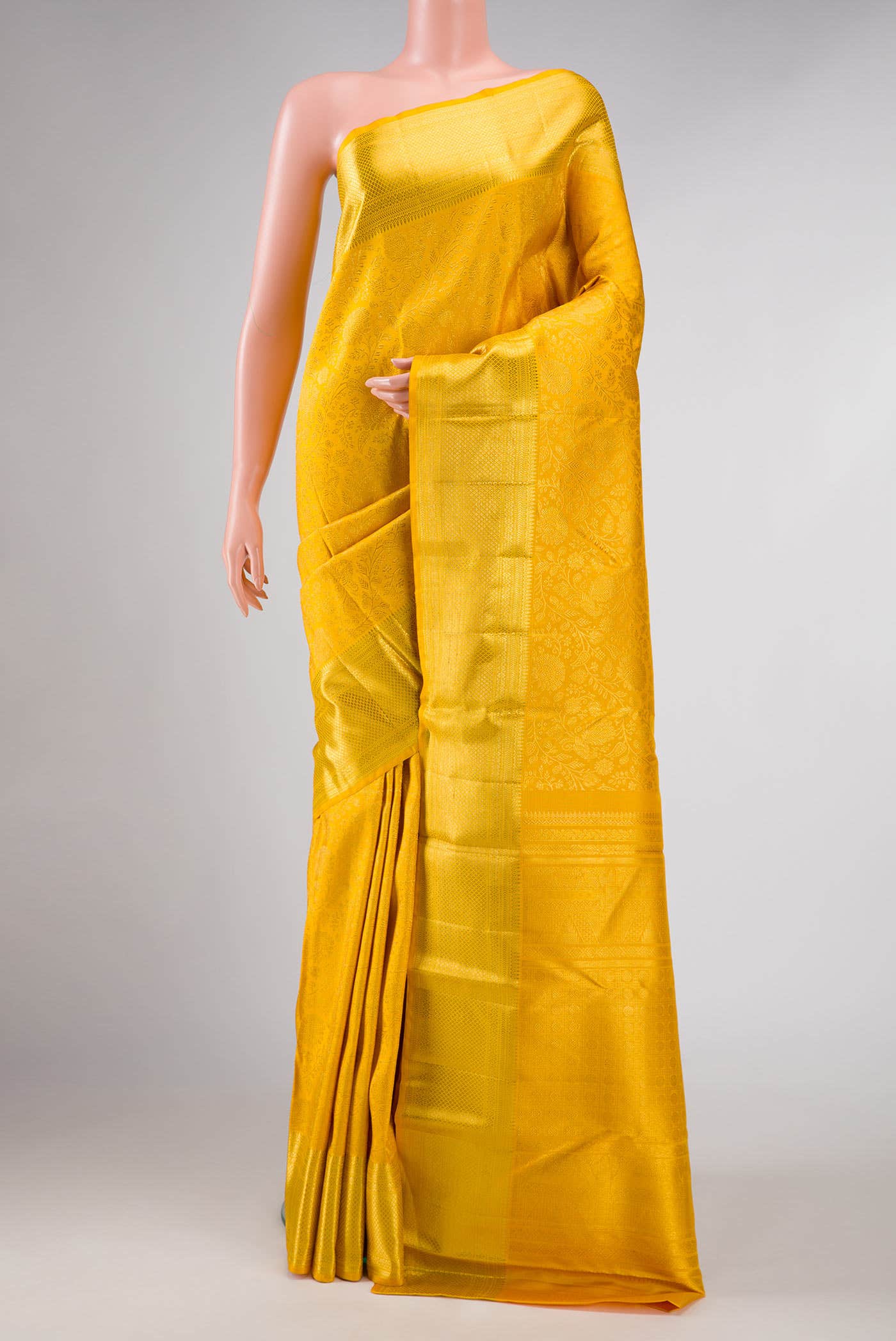 Gold Dual Tone Kanchipuram Silk Saree