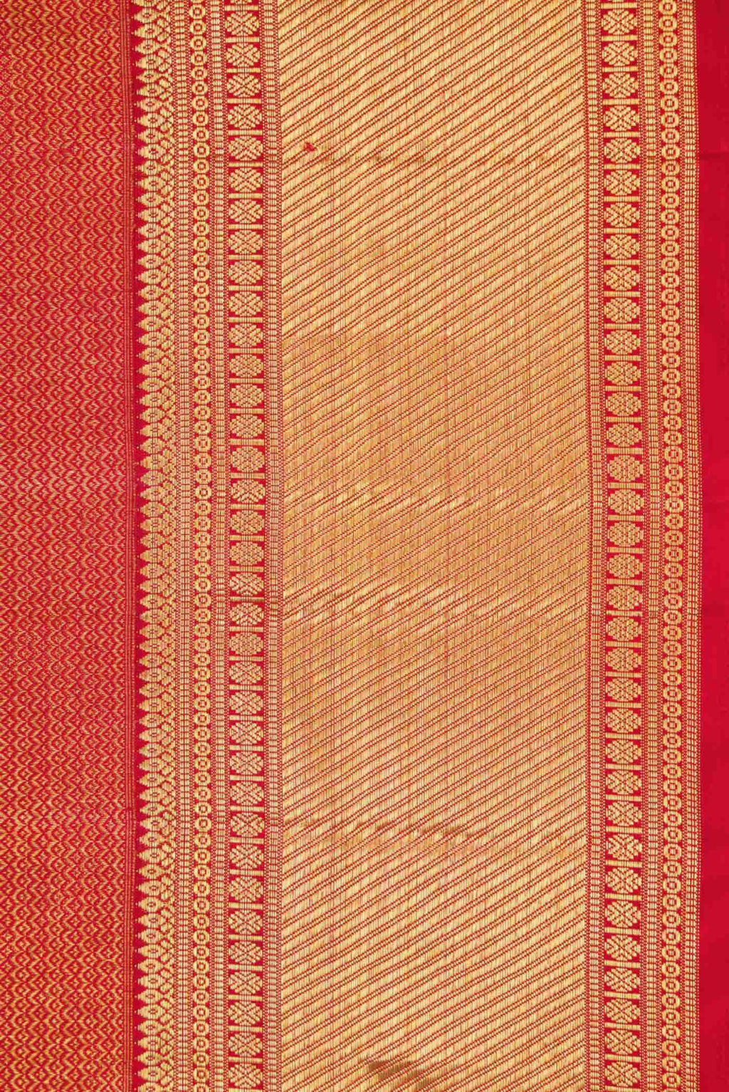 Red Dual Tone Kanchipuram Silk Saree