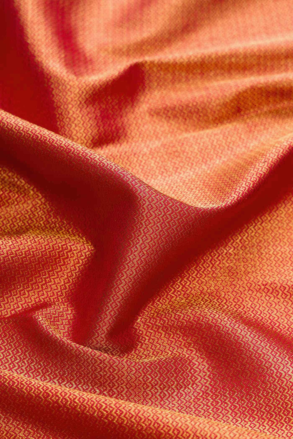 Red Dual Tone Kanchipuram Silk Saree