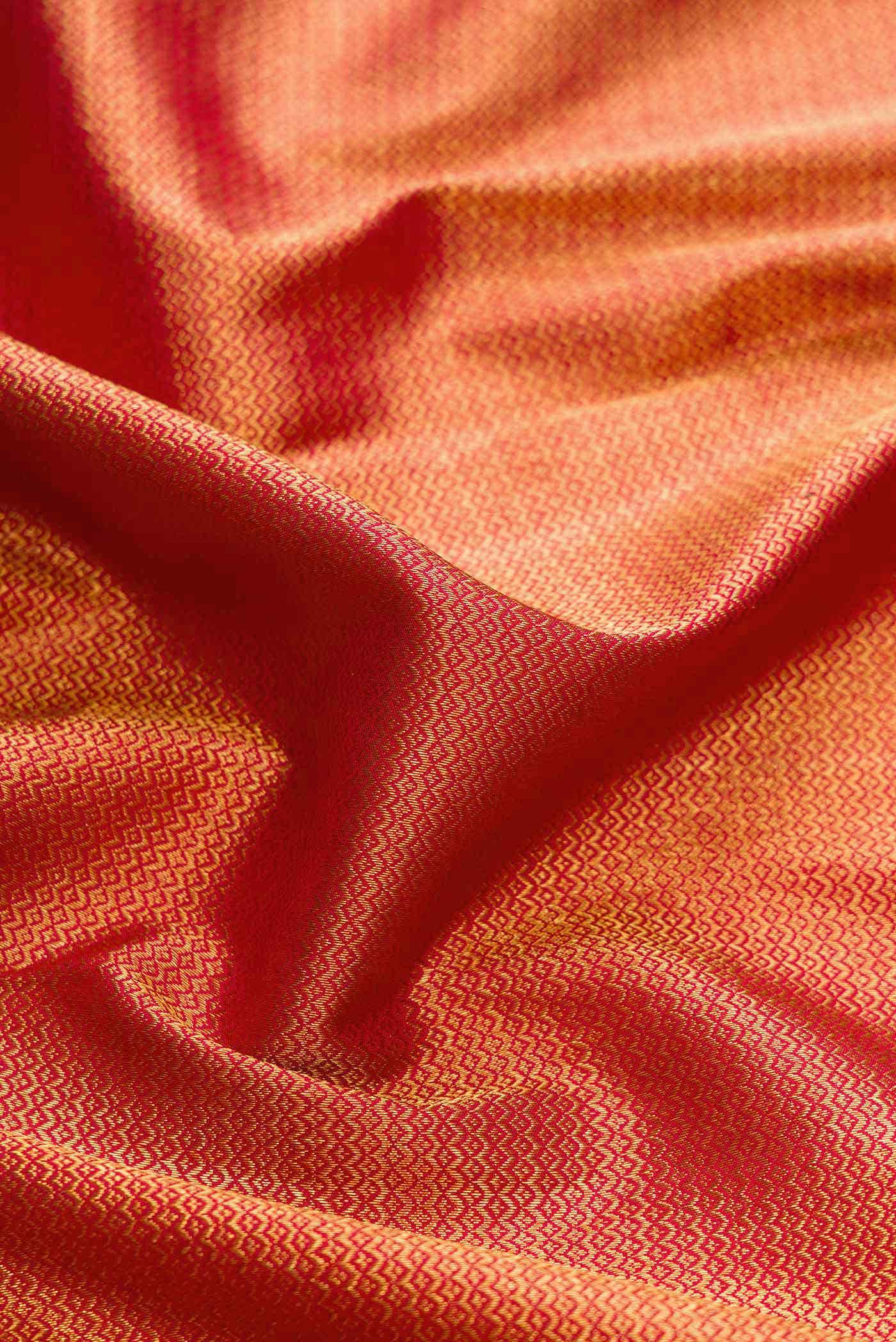 Red Dual Tone Kanchipuram Silk Saree