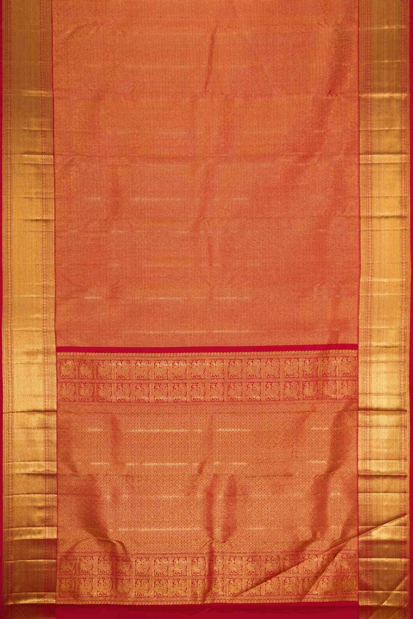Red Dual Tone Kanchipuram Silk Saree