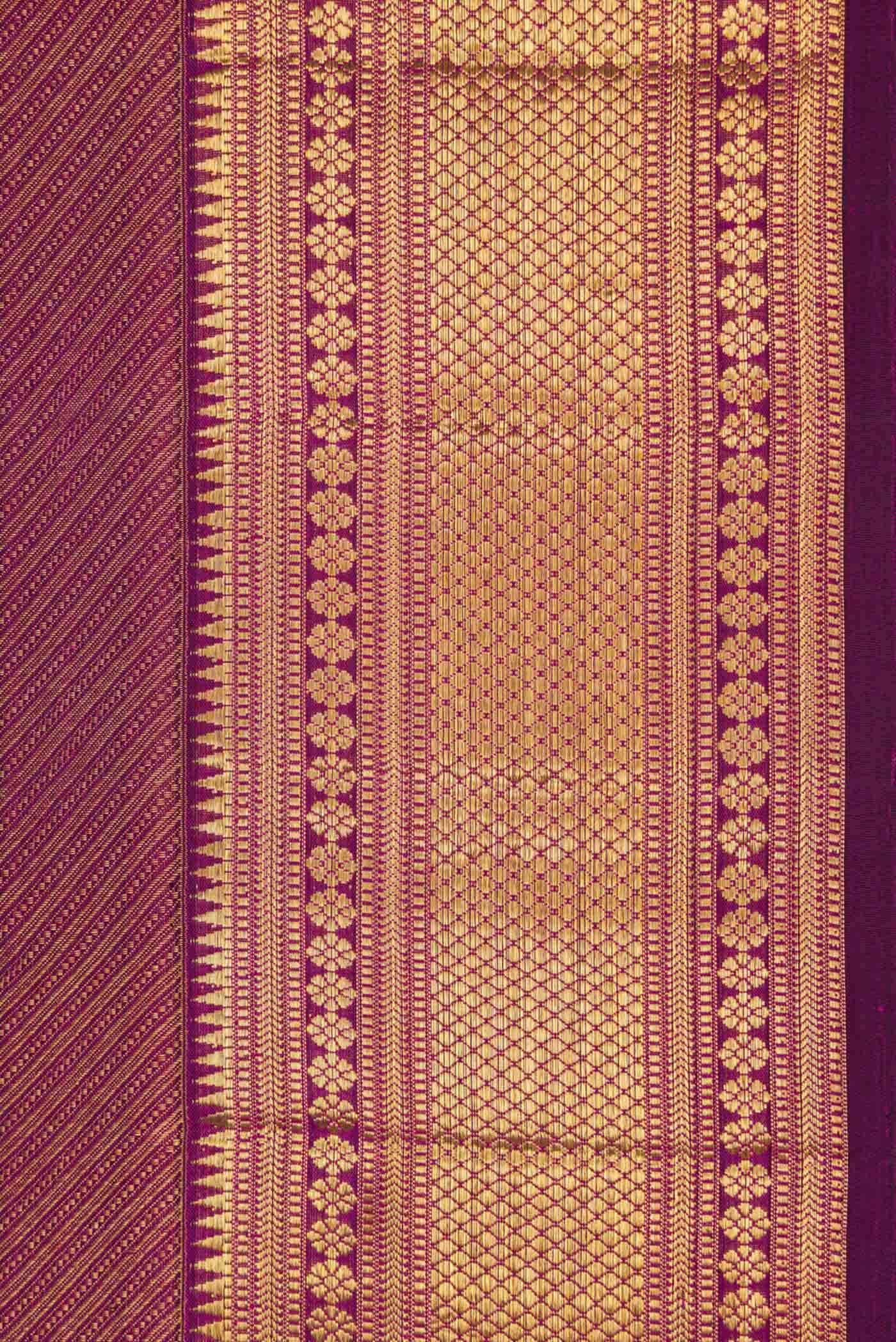 Magenta Dual Tone Kanchipuram Silk Saree