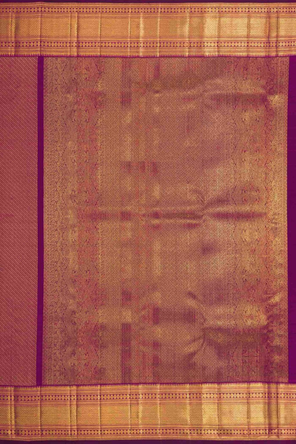 Magenta Dual Tone Kanchipuram Silk Saree