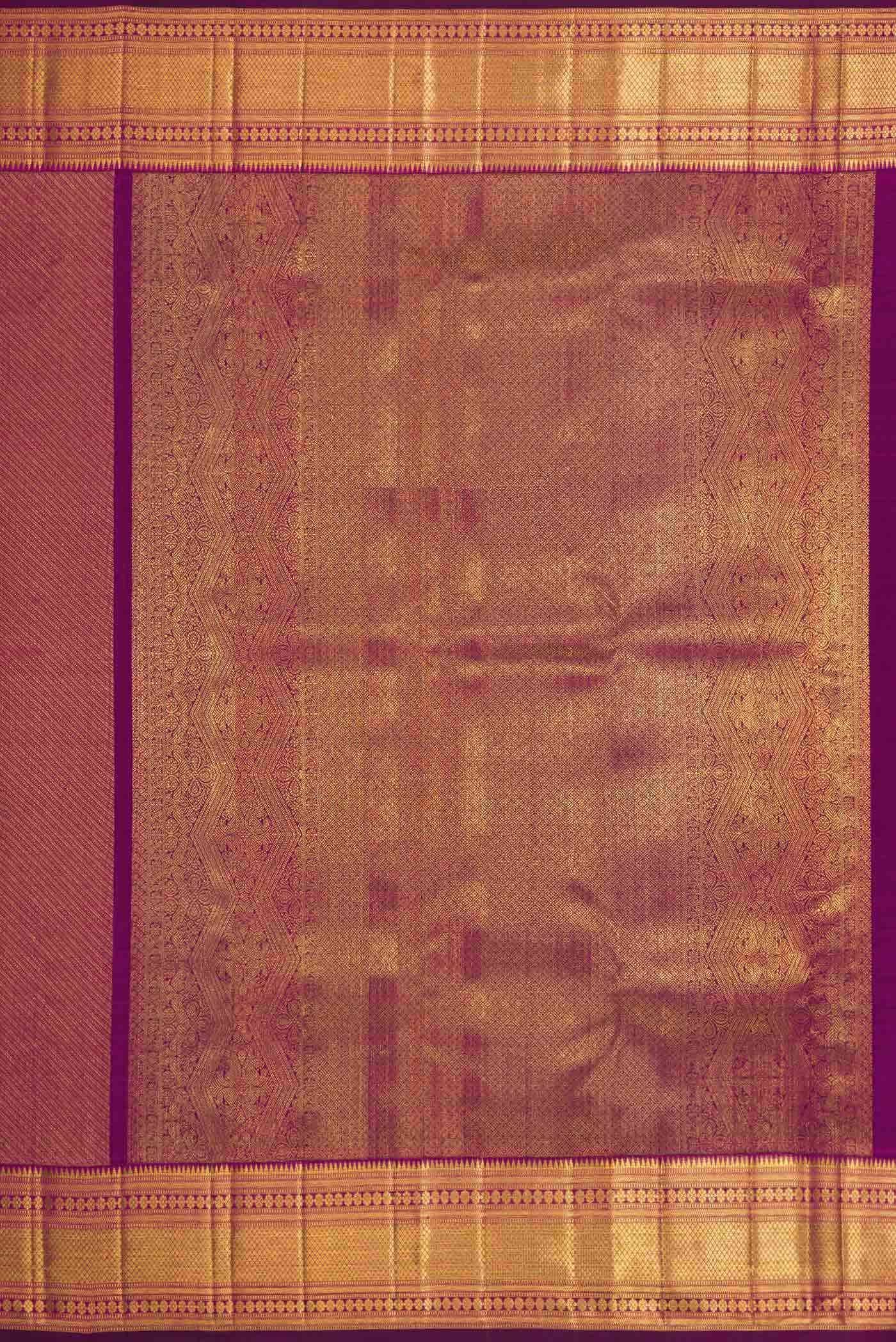 Magenta Dual Tone Kanchipuram Silk Saree