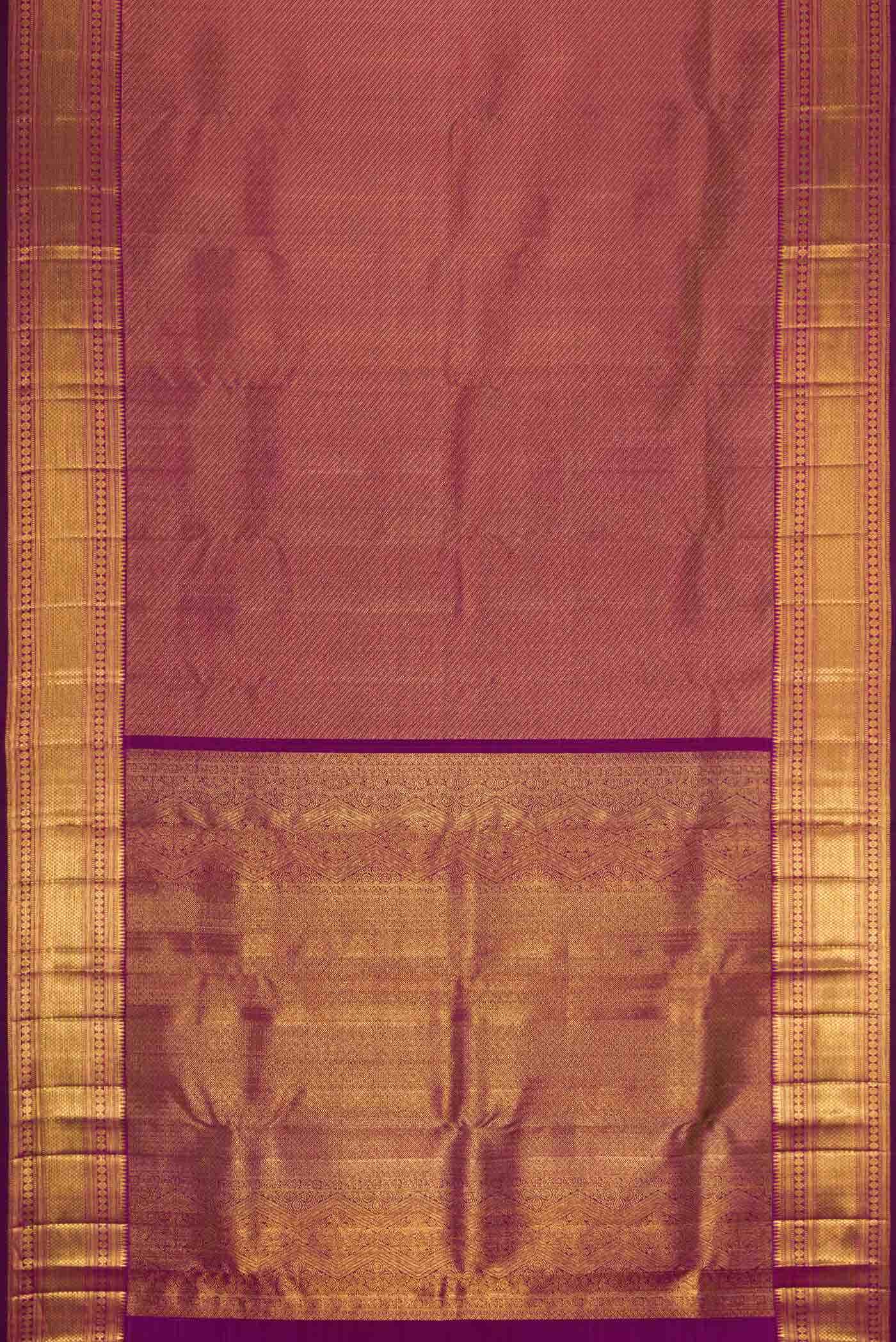 Magenta Dual Tone Kanchipuram Silk Saree