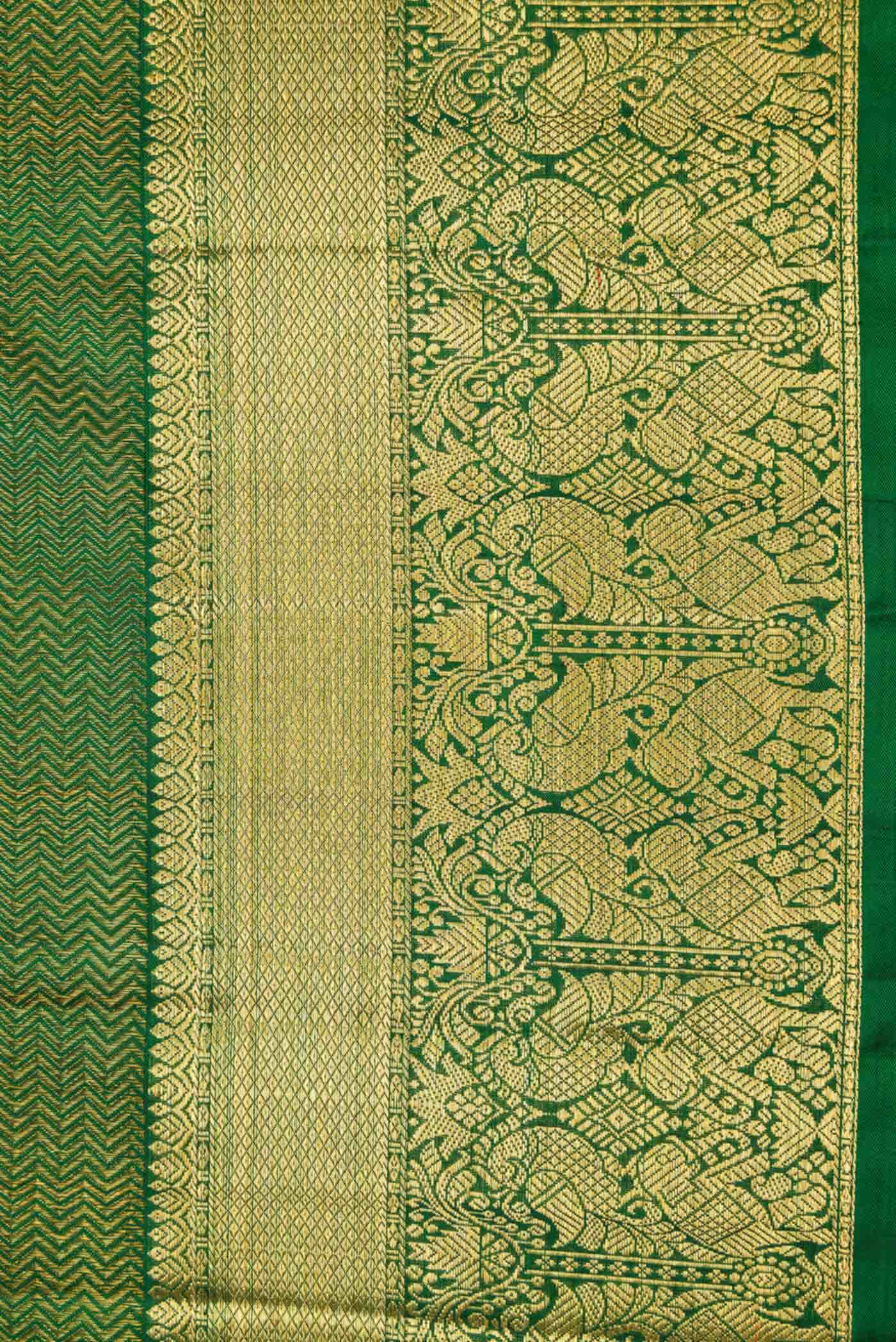 Green Dual Tone Kanchipuram Silk Saree