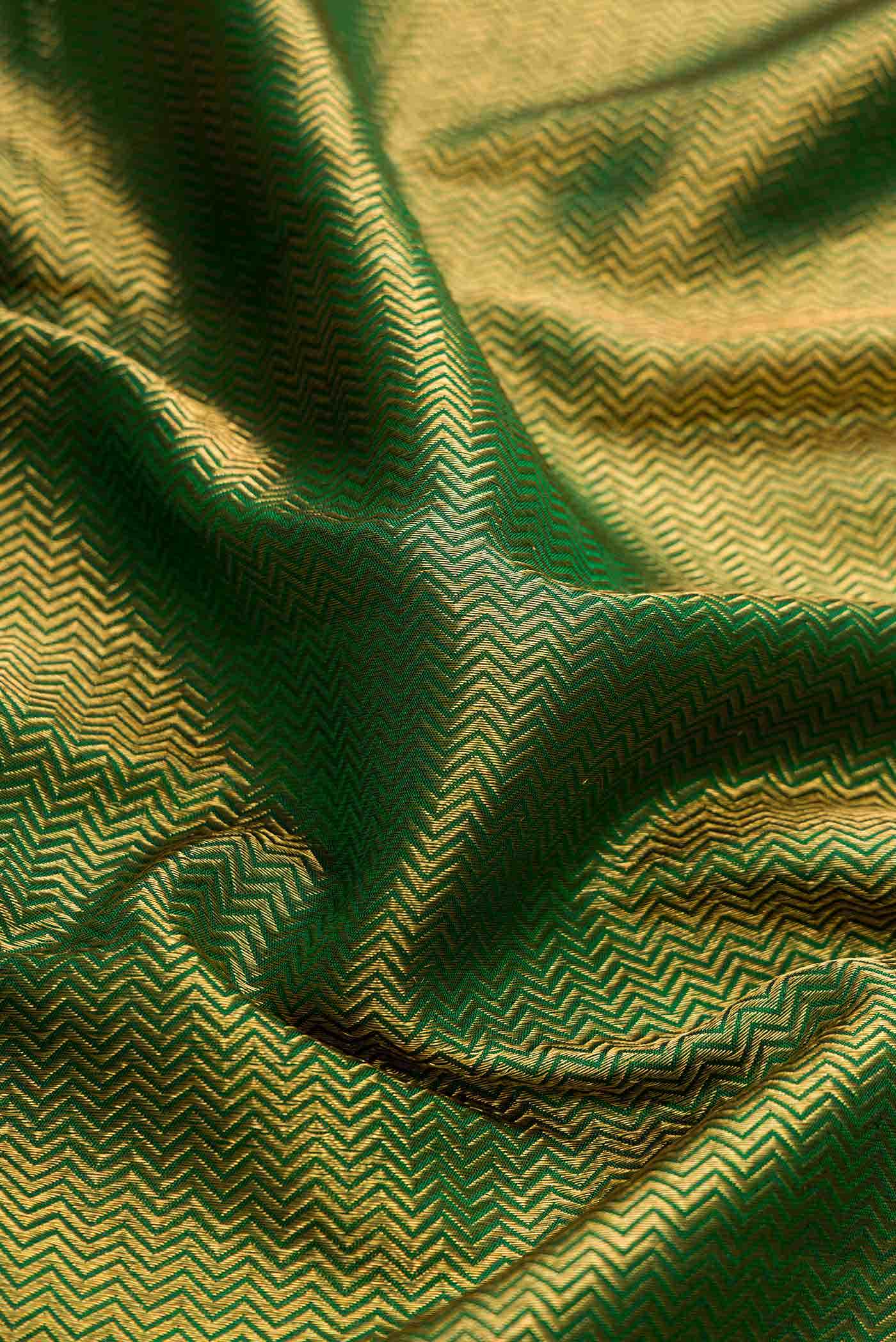 Green Dual Tone Kanchipuram Silk Saree