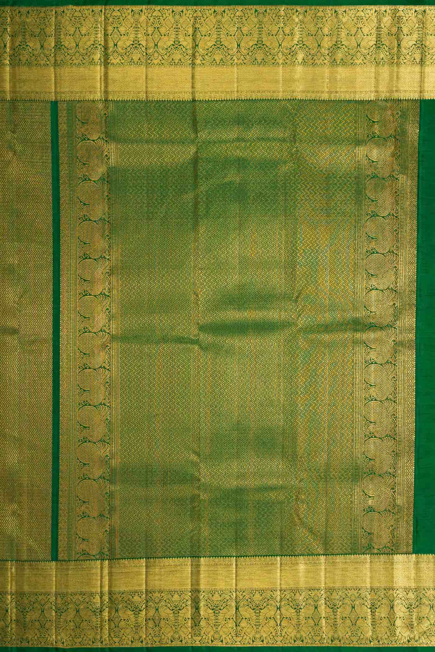 Green Dual Tone Kanchipuram Silk Saree