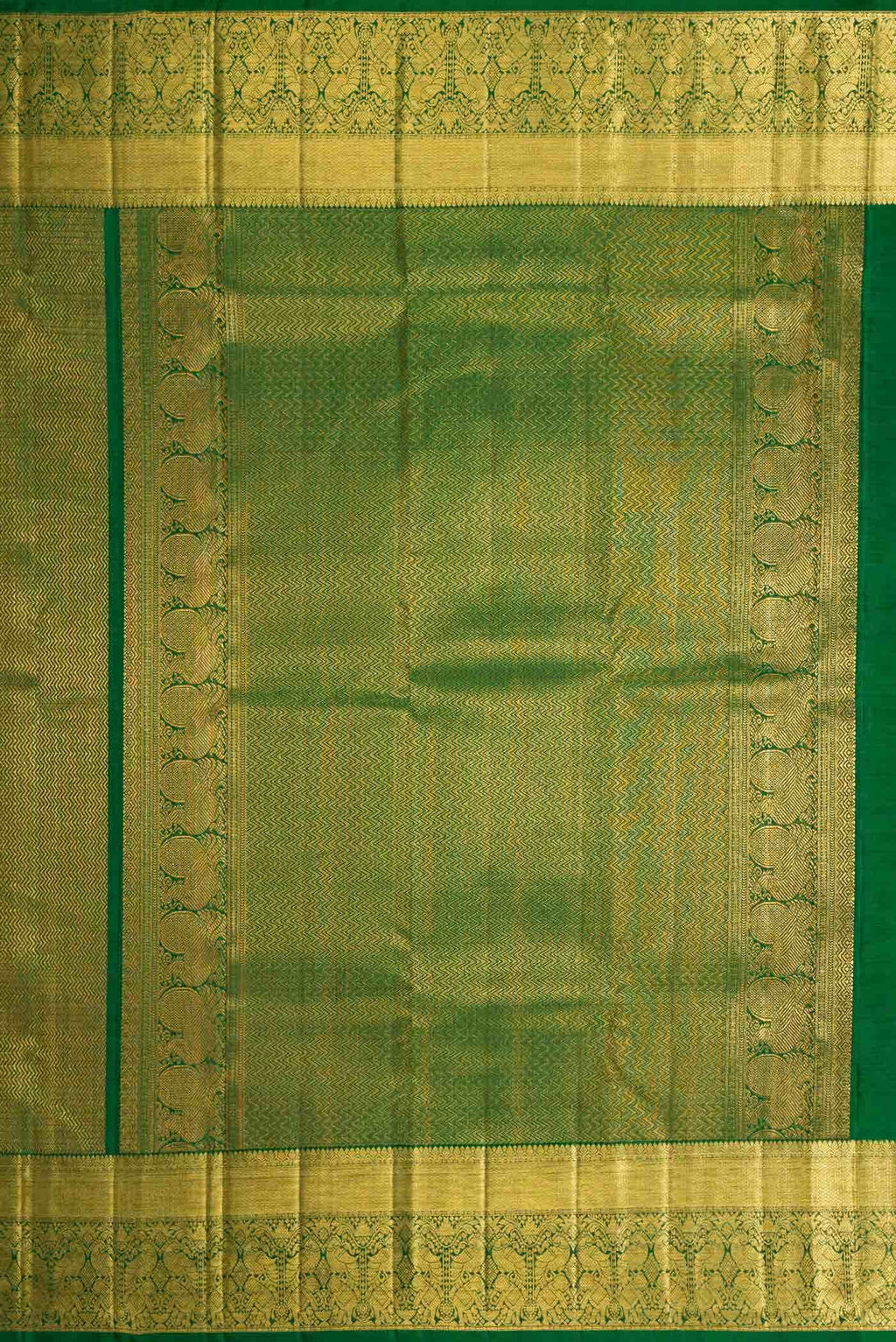 Green Dual Tone Kanchipuram Silk Saree