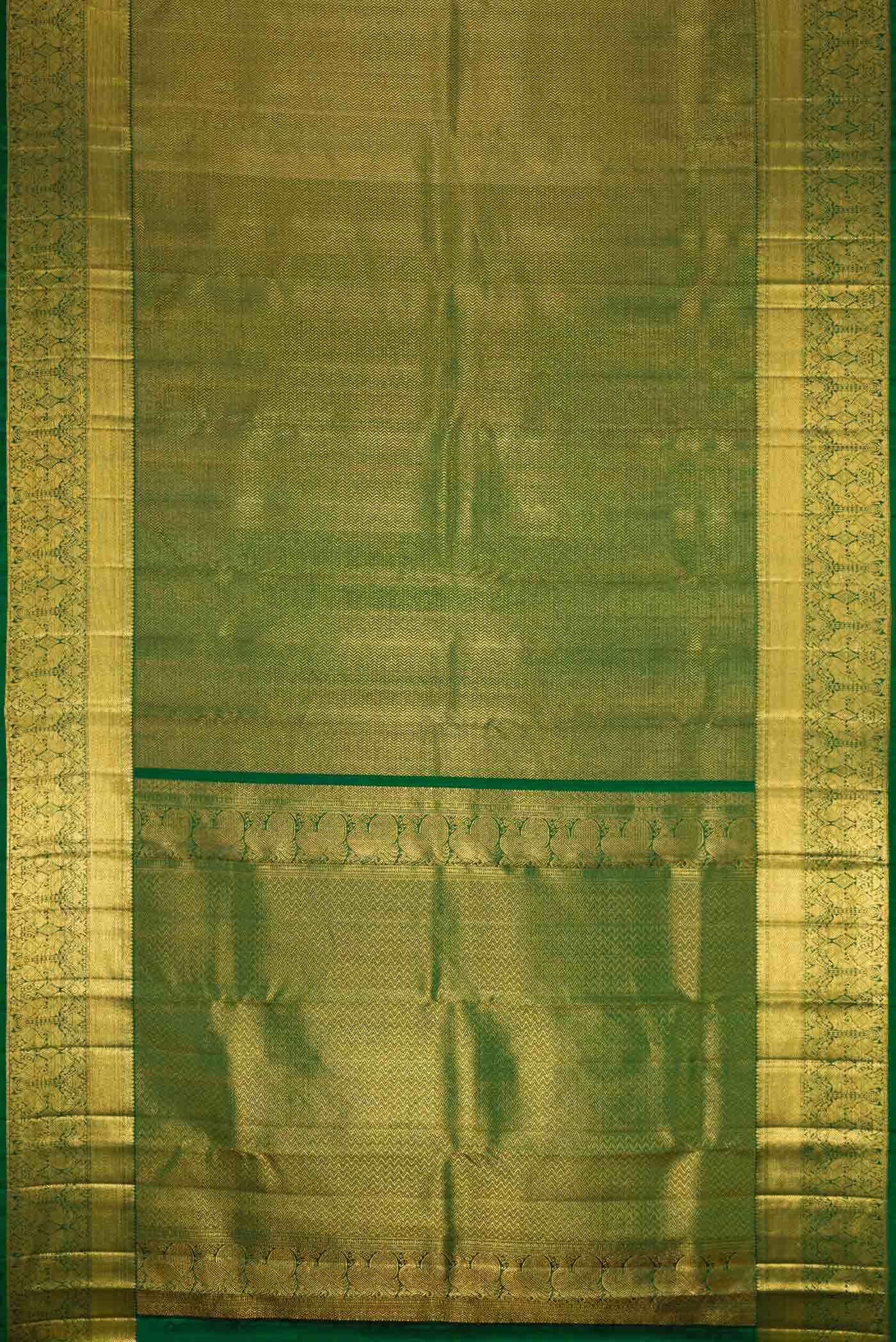 Green Dual Tone Kanchipuram Silk Saree