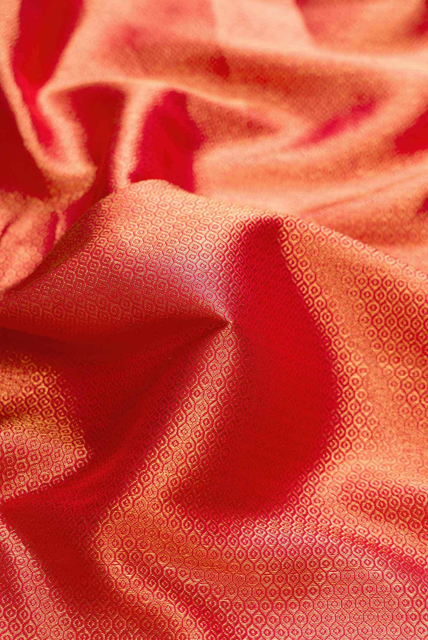 Red Dual Tone Kanchipuram Silk Saree