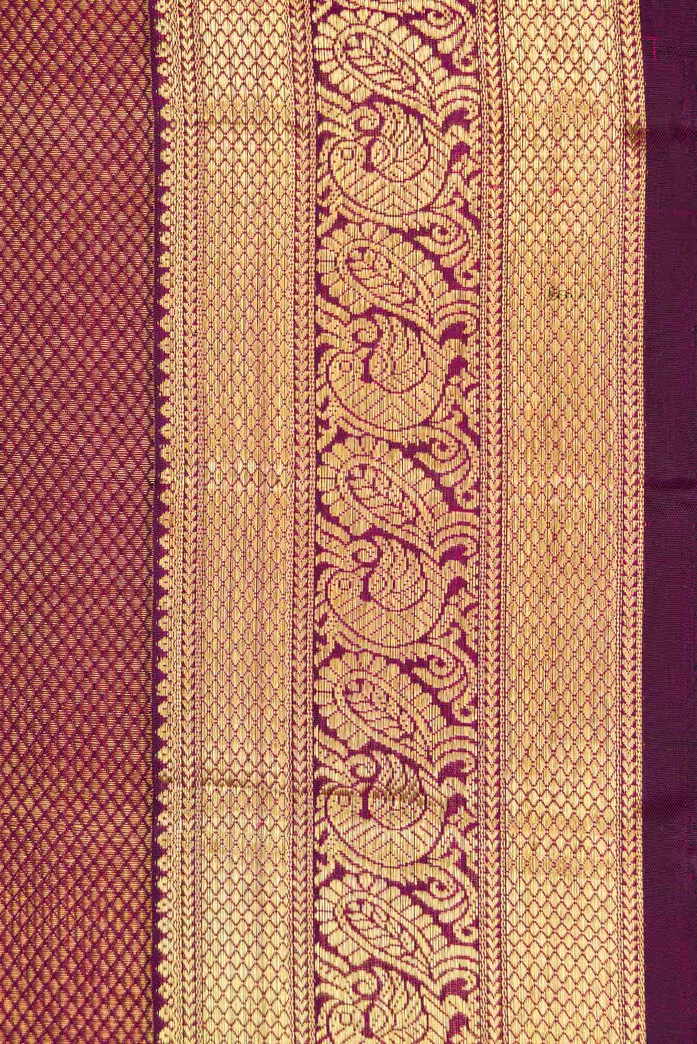 Burgundy Dual Tone Kanchipuram Silk Saree