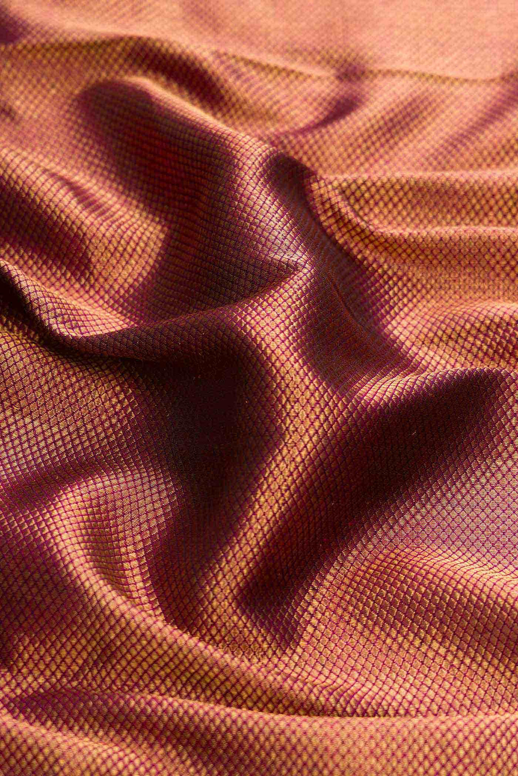 Burgundy Dual Tone Kanchipuram Silk Saree