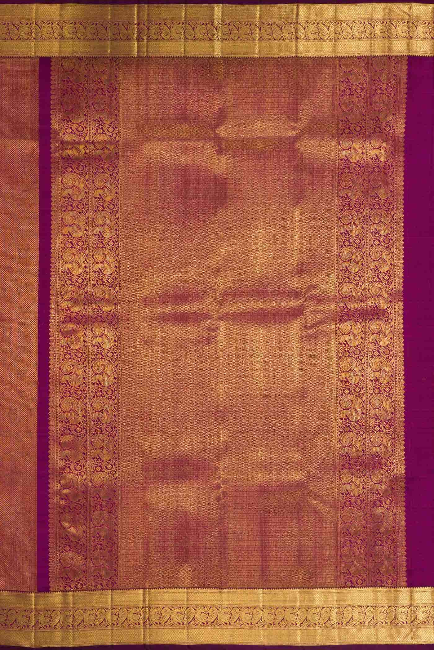 Burgundy Dual Tone Kanchipuram Silk Saree