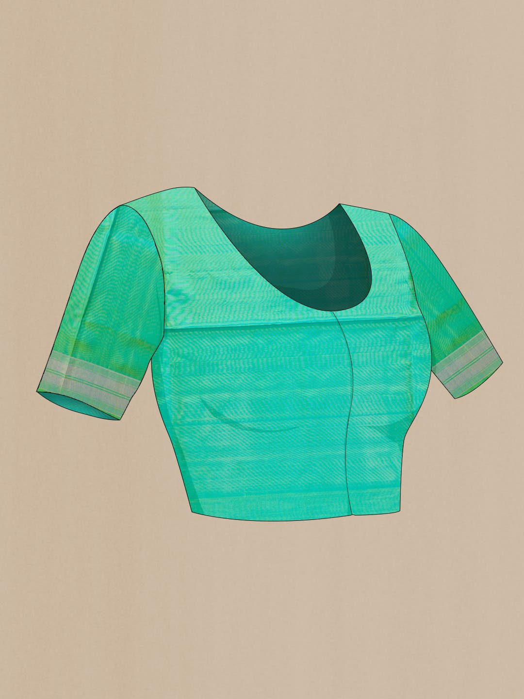 Green Dual Tone Soft Silk Saree