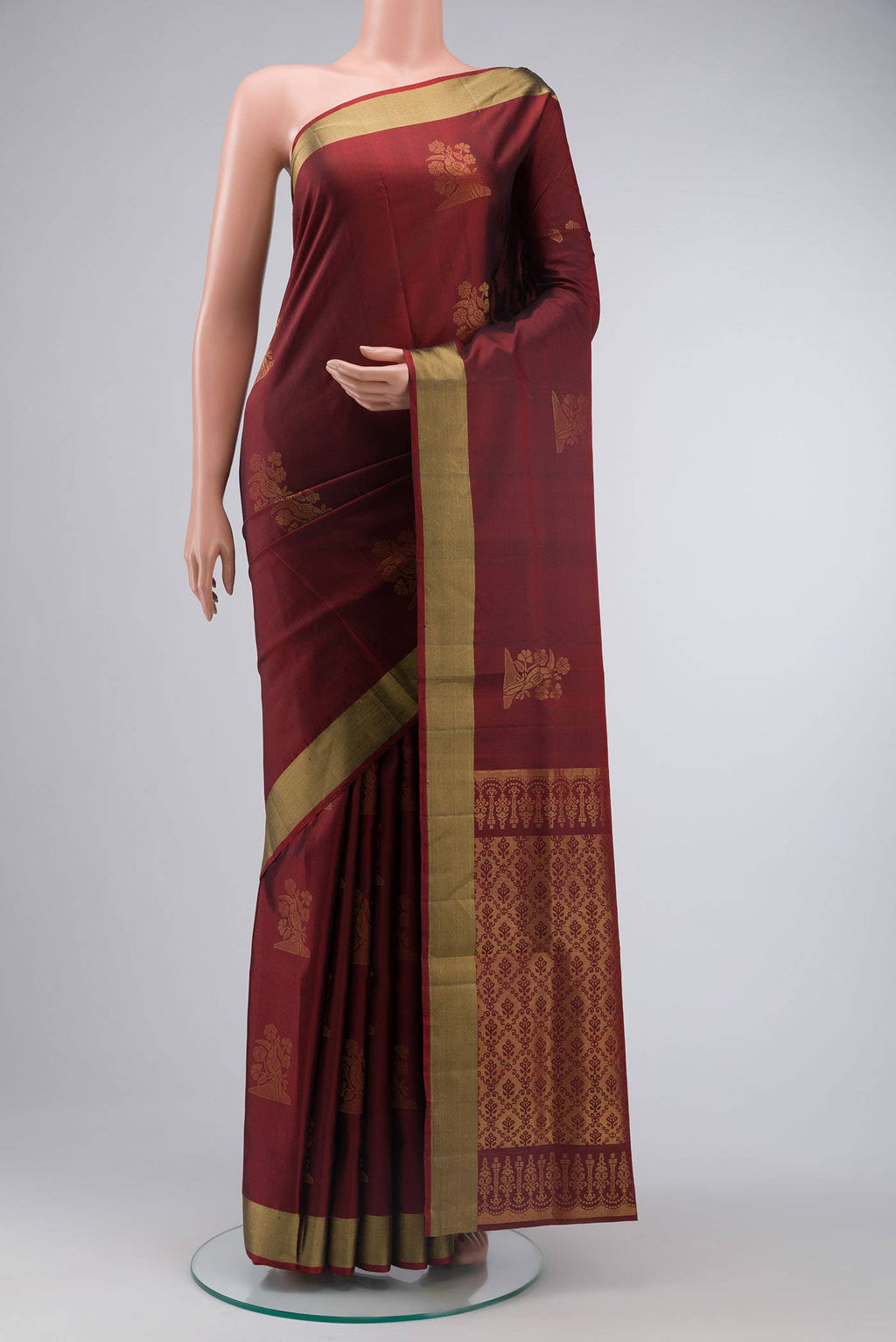 Maroon Soft Silk Saree