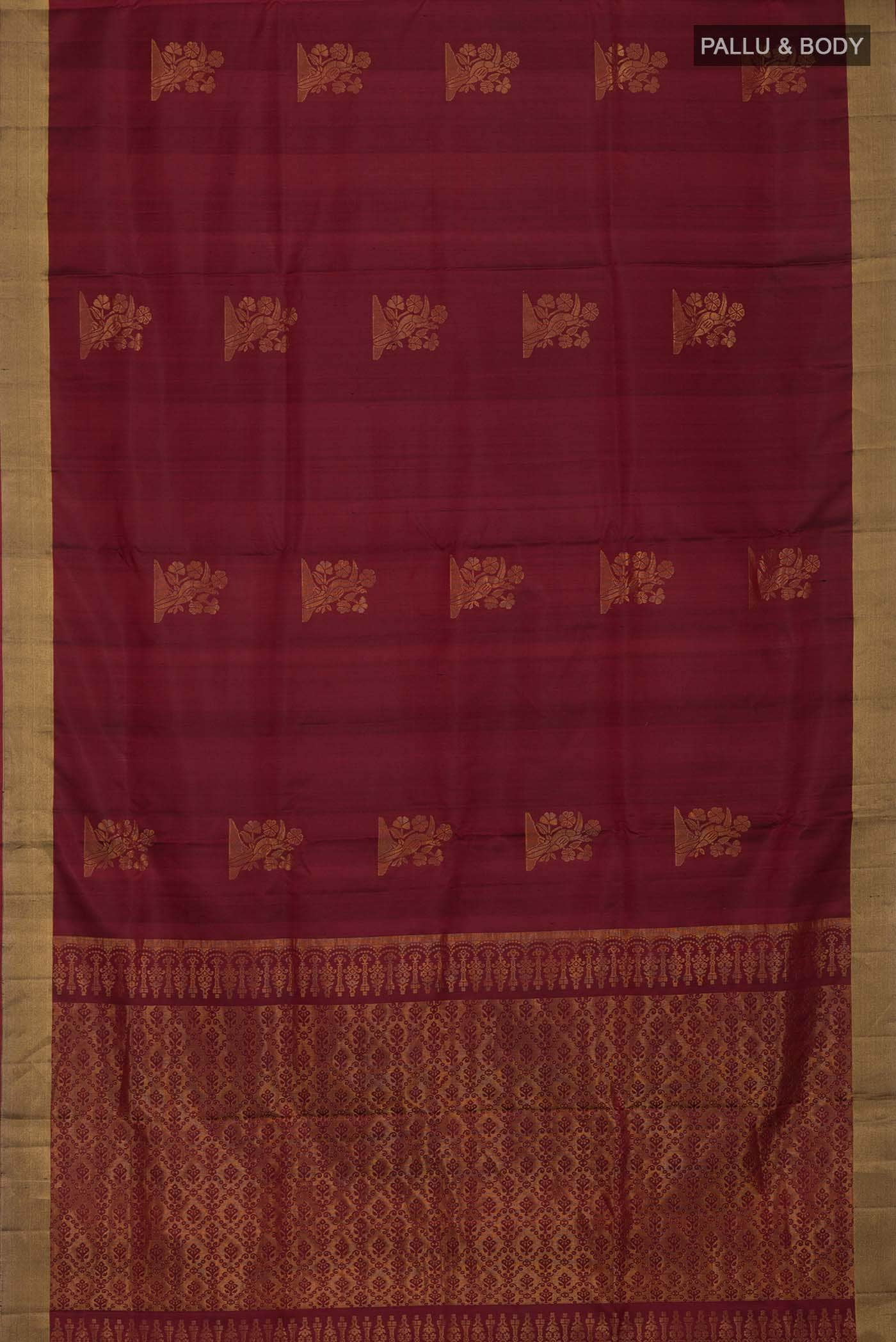 Maroon Soft Silk Saree