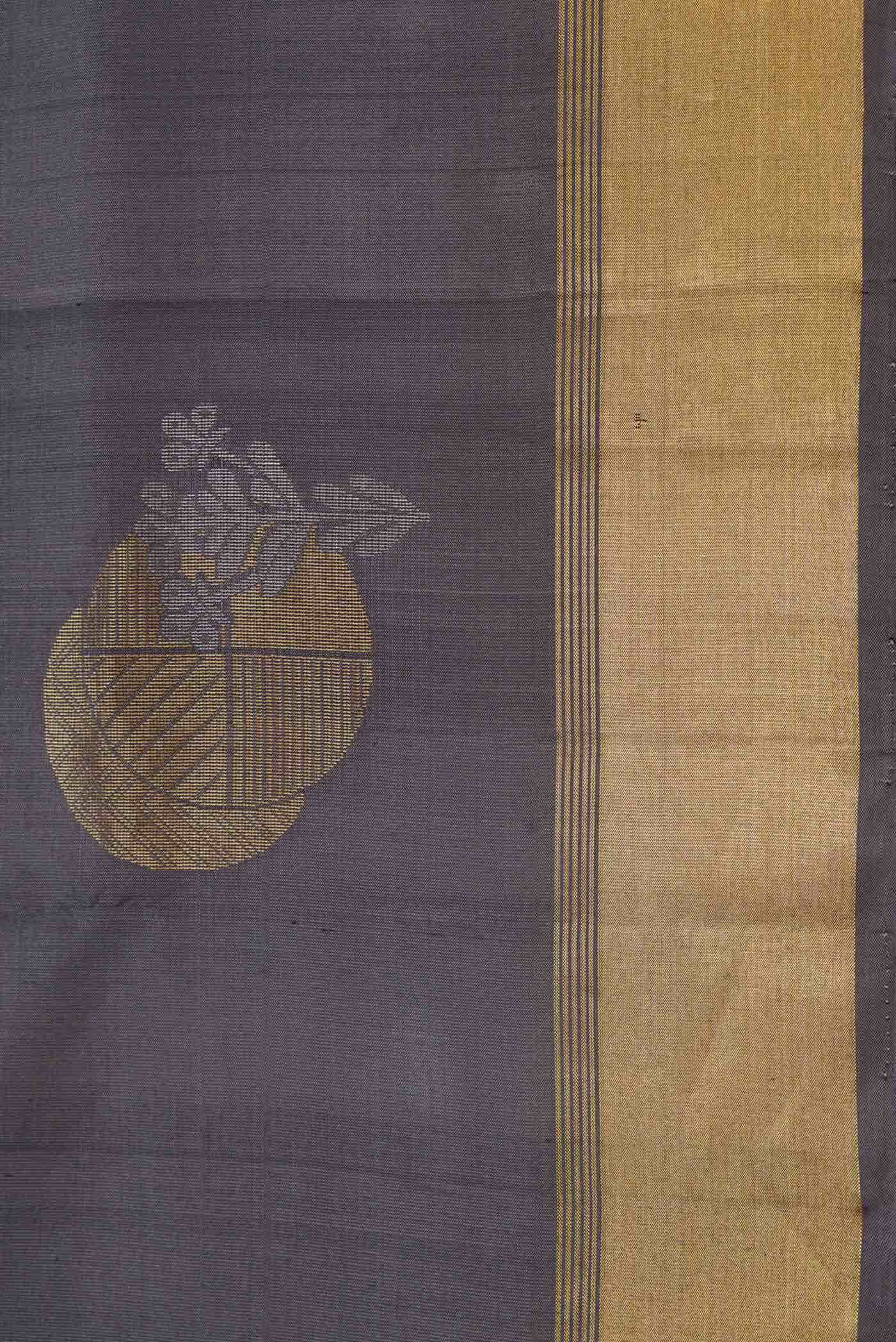 Black Dual Tone Soft Silk Saree