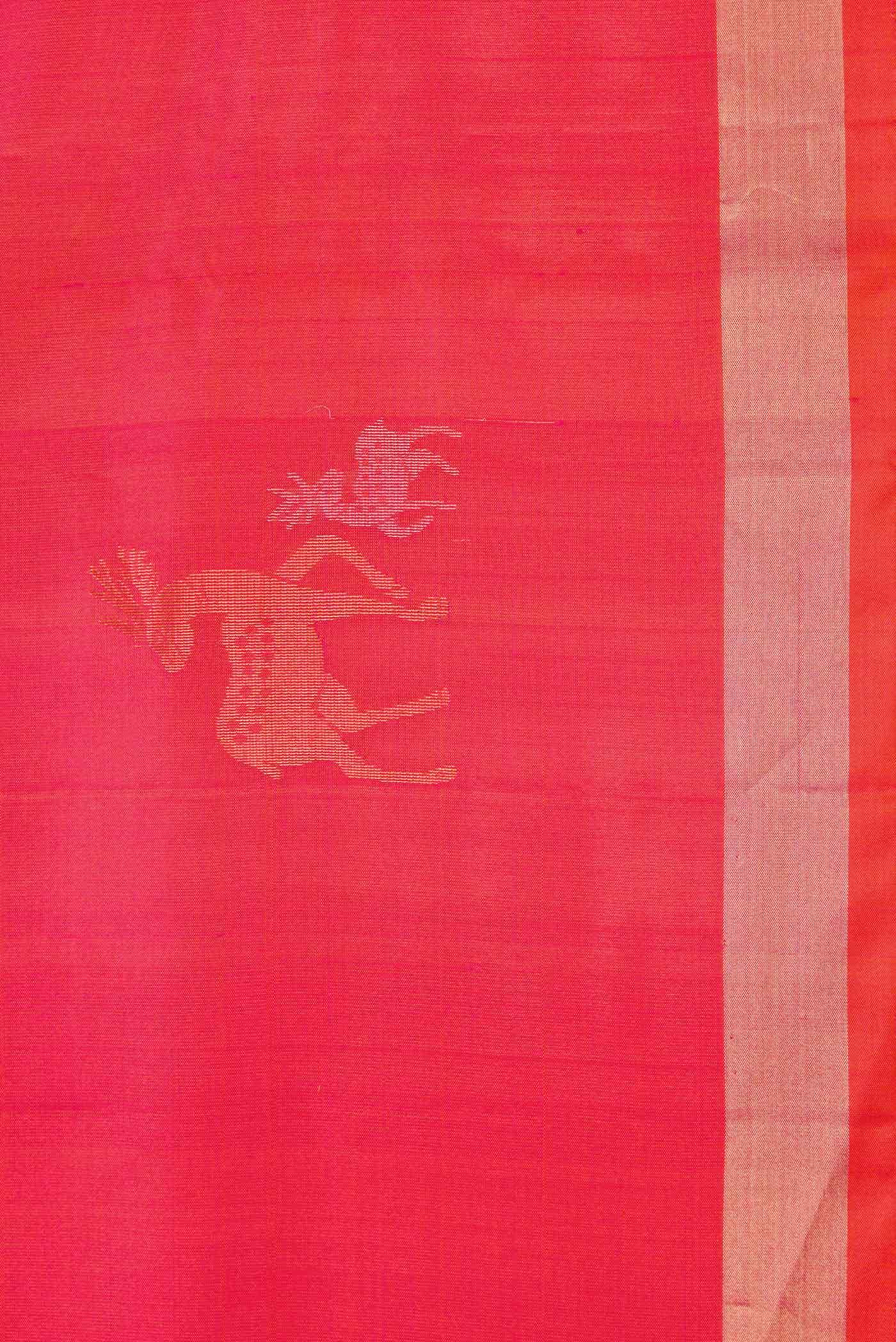 Dark Pink Dual Tone Soft Silk Saree