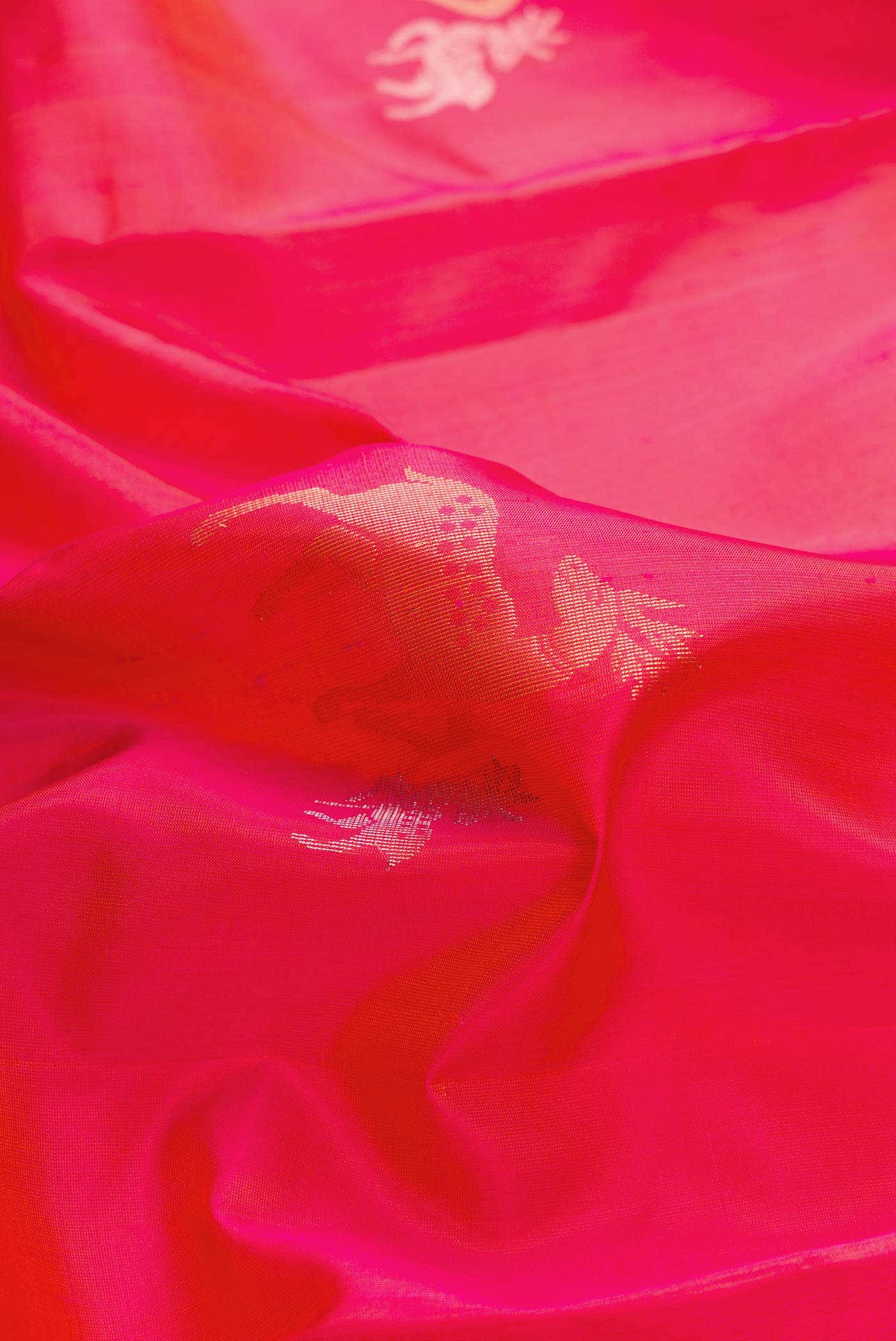 Dark Pink Dual Tone Soft Silk Saree