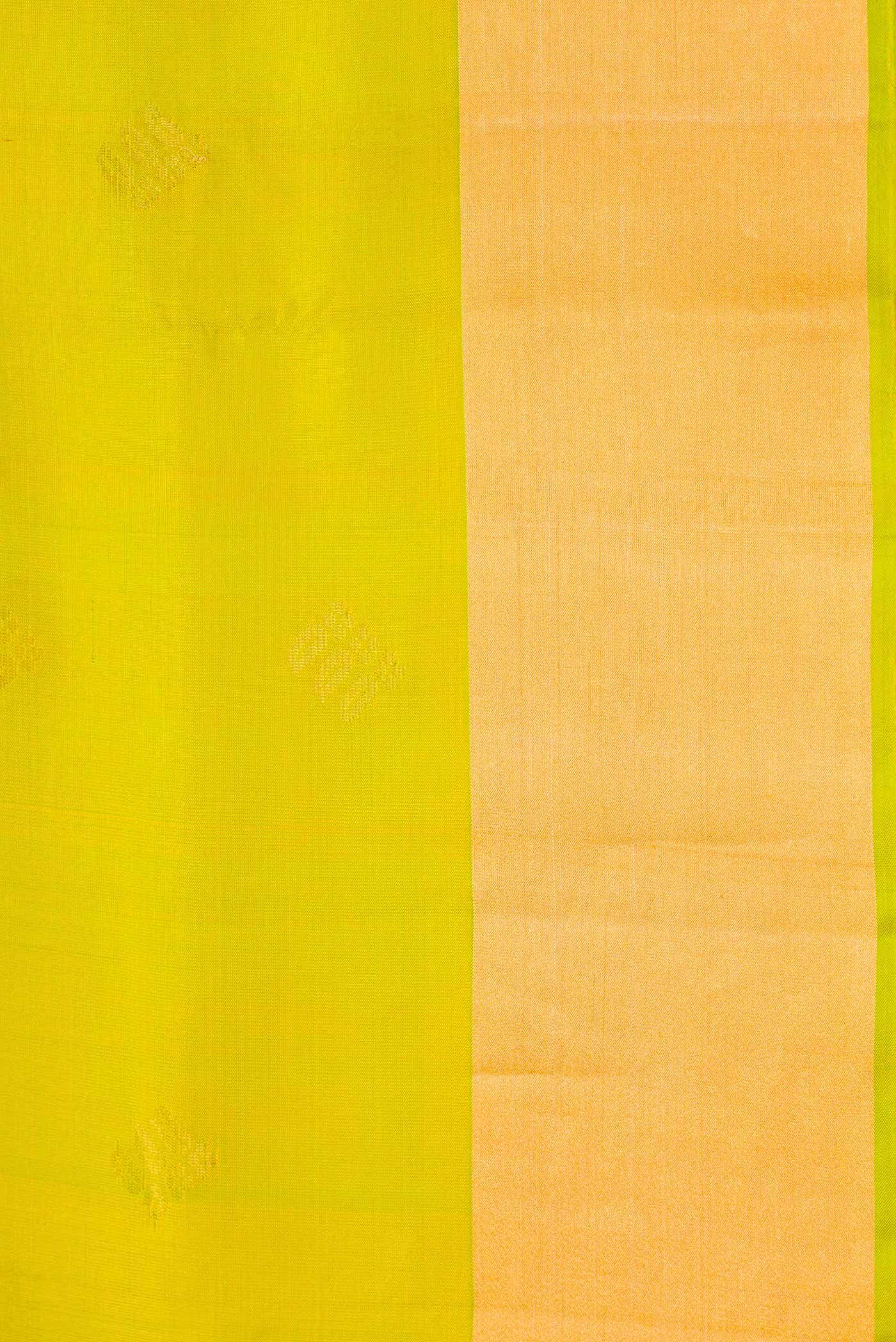 Parrot Green Dual Tone Soft Silk Saree