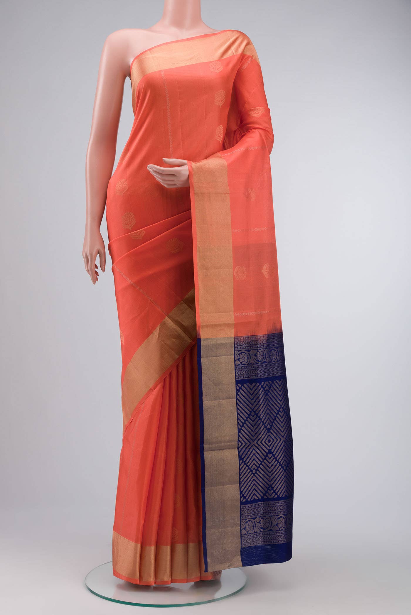 Peach Soft Silk Saree