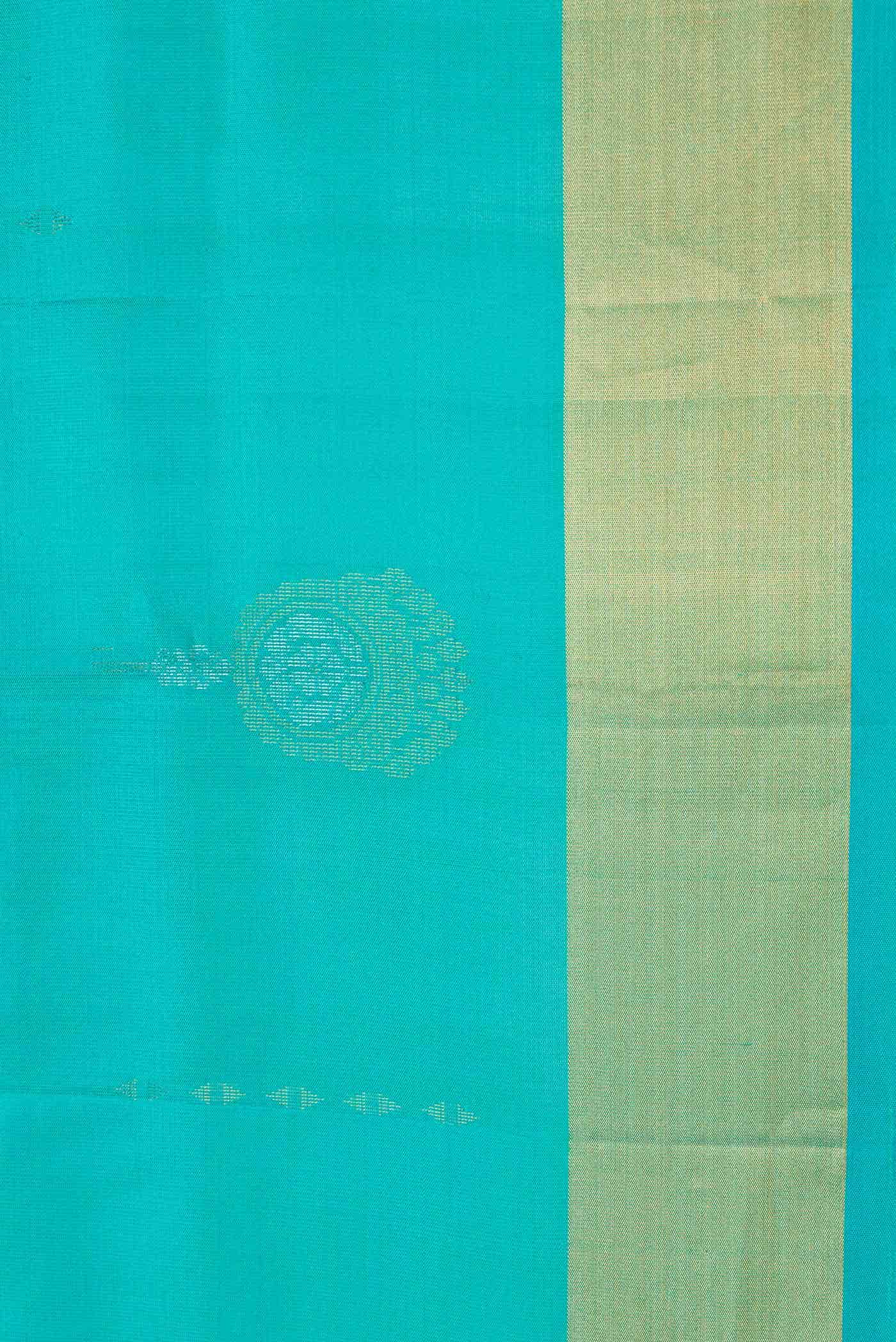 Sea Green Dual Tone Soft Silk Saree