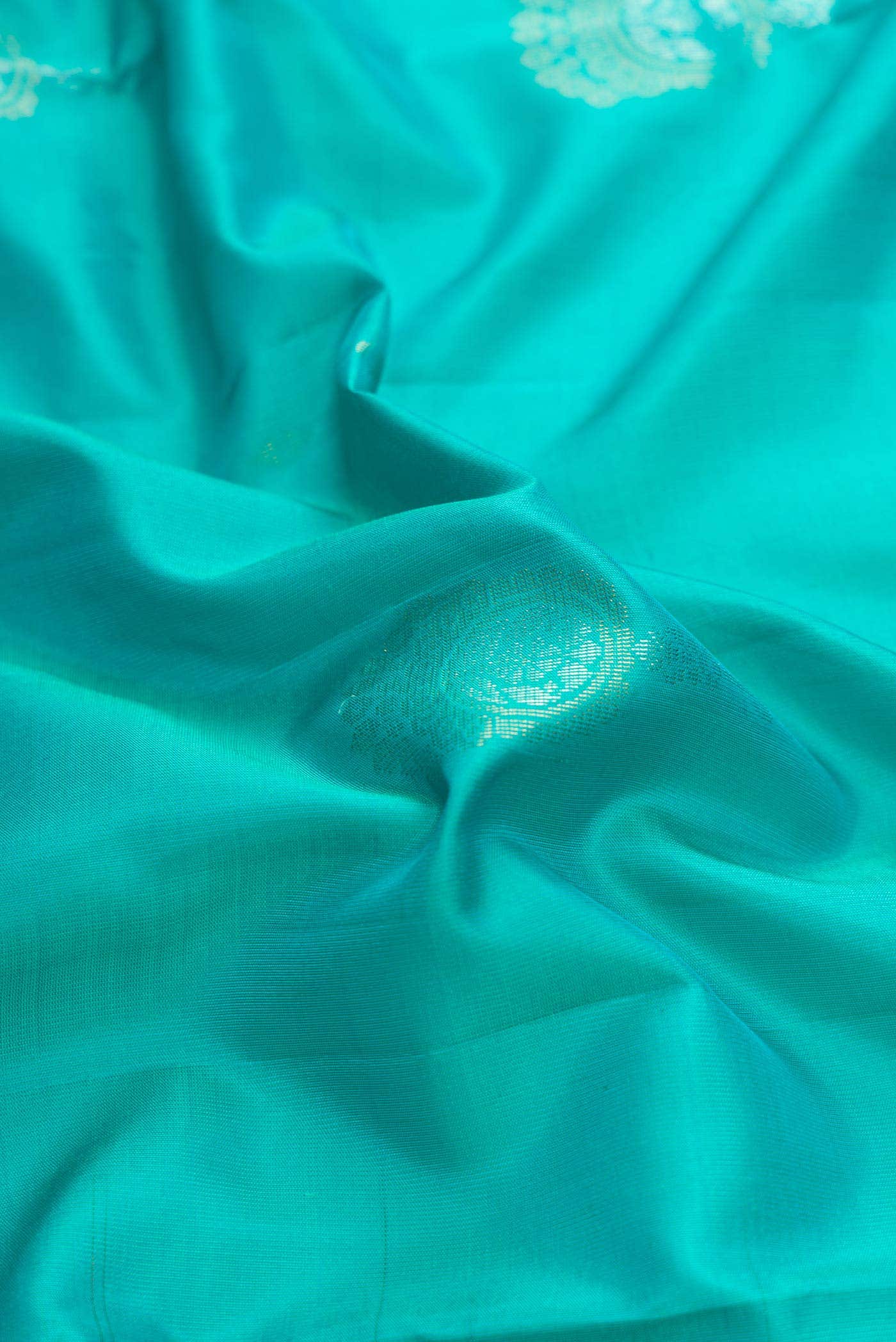 Sea Green Dual Tone Soft Silk Saree