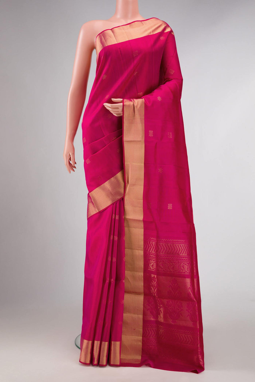 Pink Dual Tone Soft Silk Saree