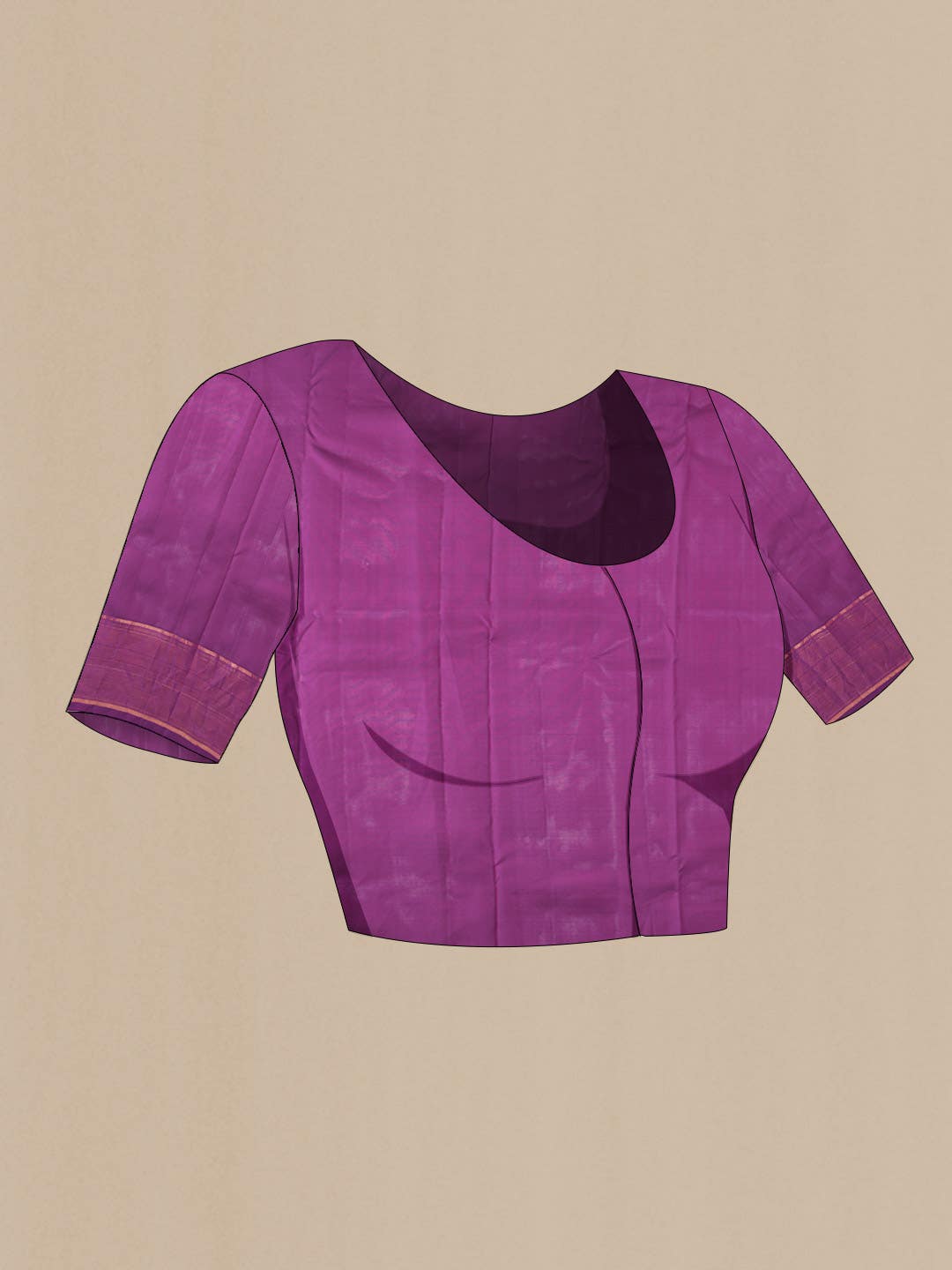 Beige Kanchipuram Silk Saree