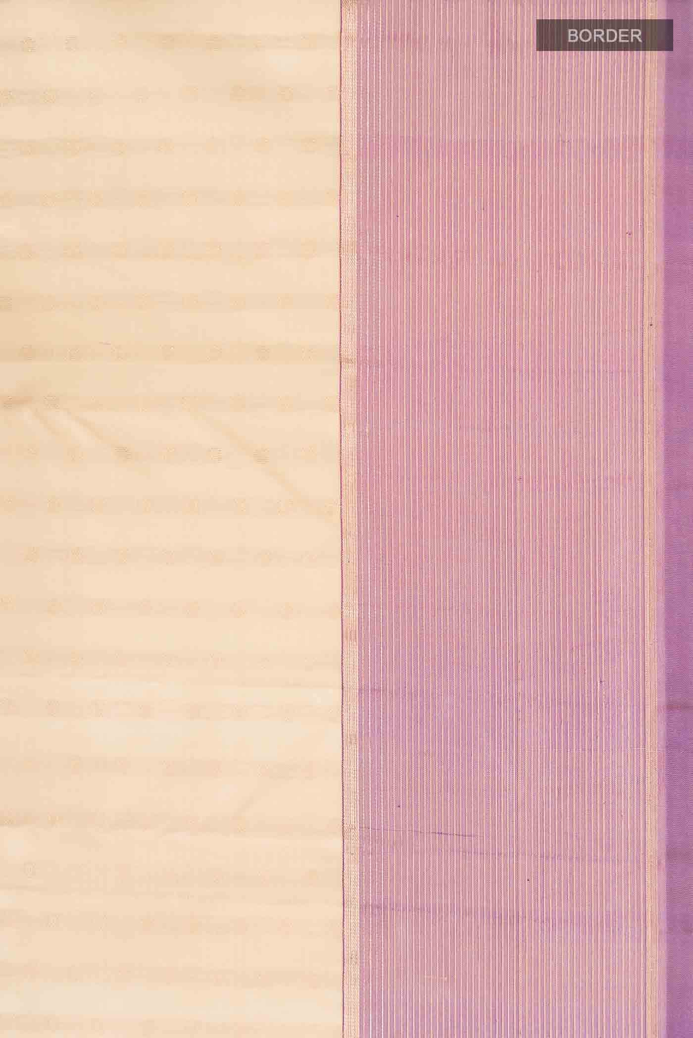 Beige Kanchipuram Silk Saree