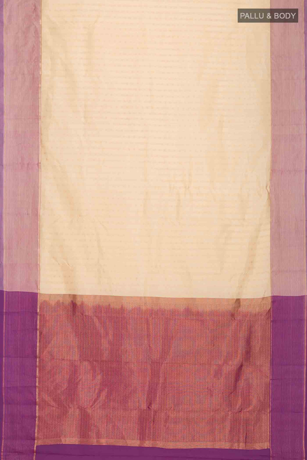 Beige Kanchipuram Silk Saree