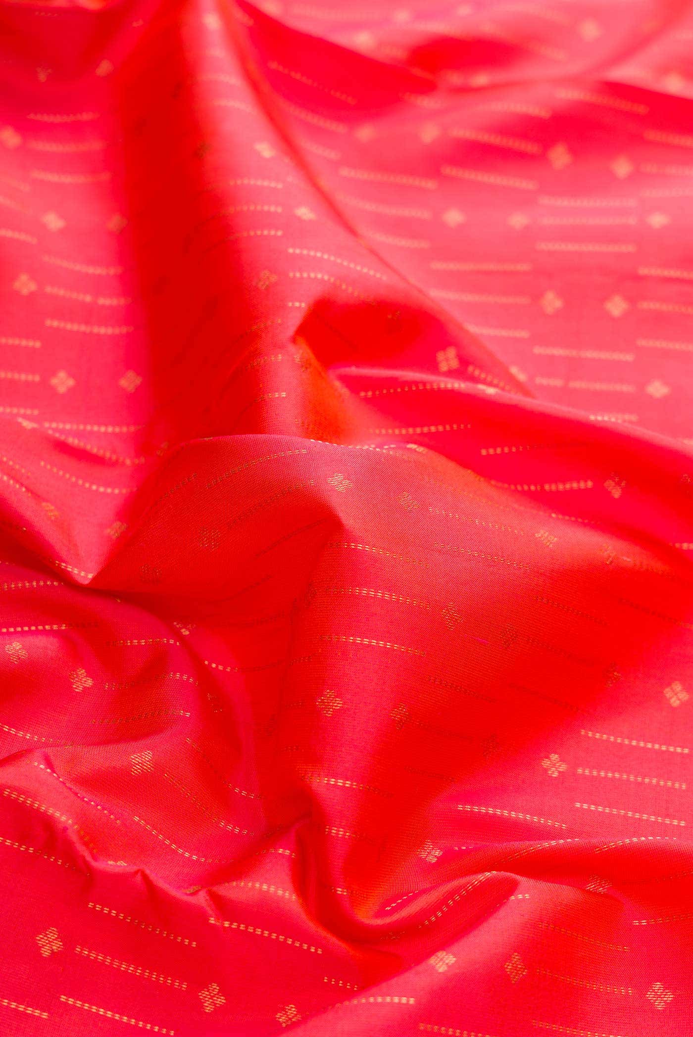 Brick Orange Dual Tone Kanchipuram Silk Saree