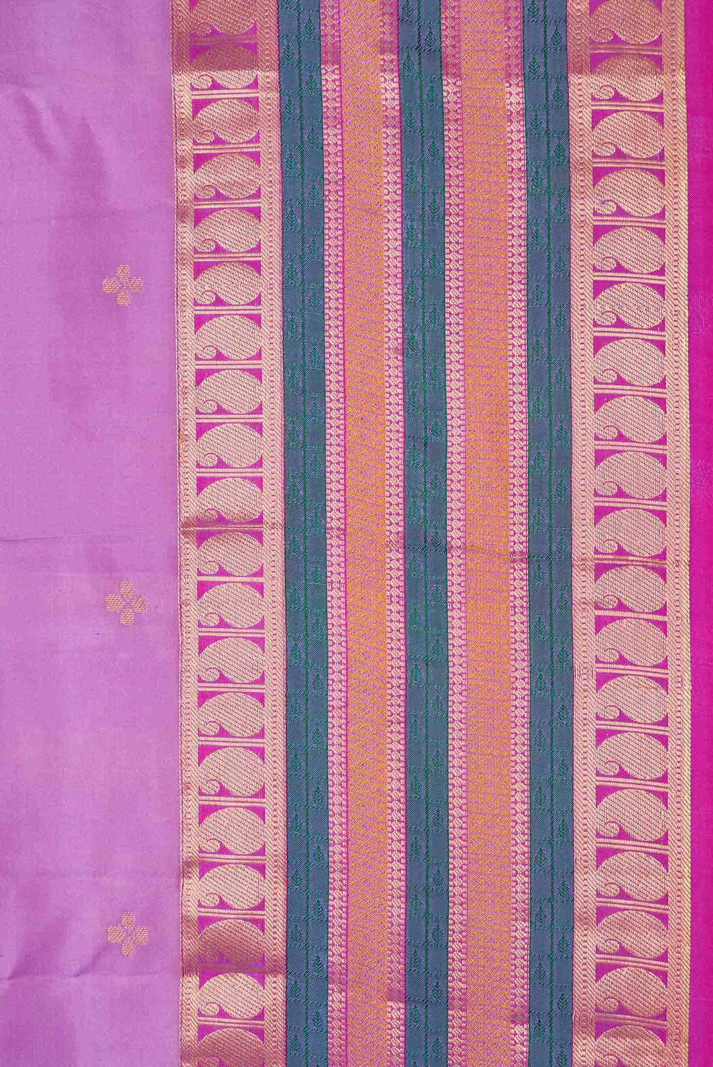 Lavender Dual Tone Kanchipuram Silk Saree