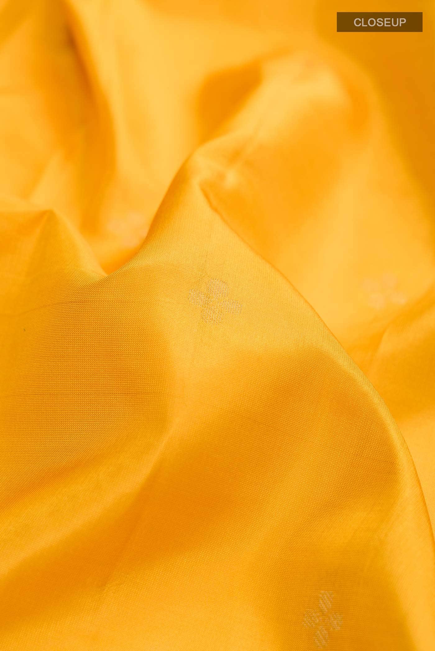 Mustard Kanchipuram Silk Saree