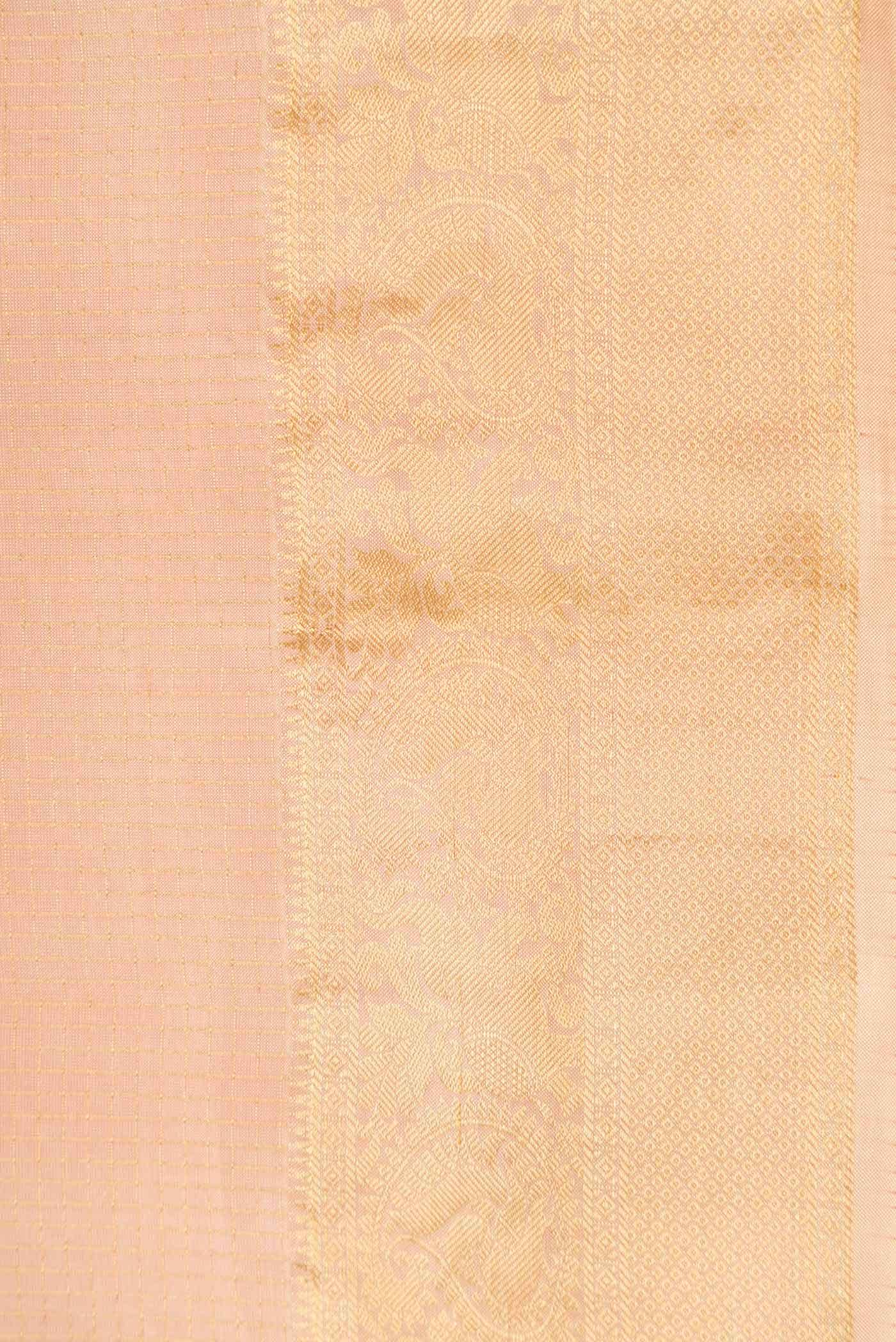 Rose Gold Dual Tone Kanchipuram Silk Saree