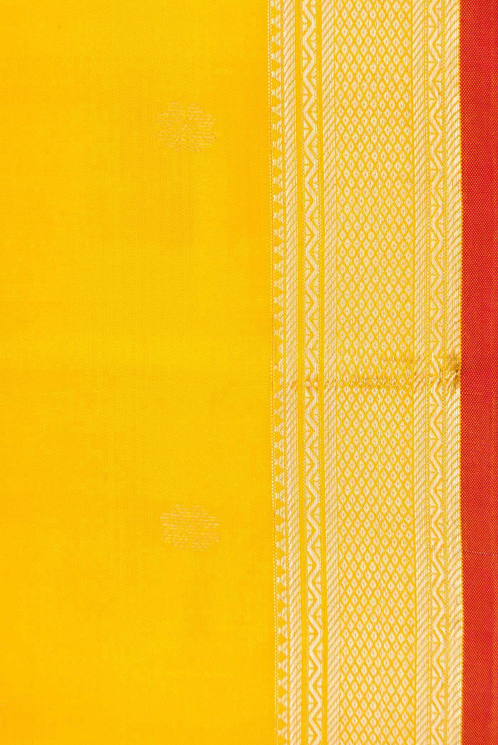 Yellow Dual Tone Kanchipuram Silk Saree