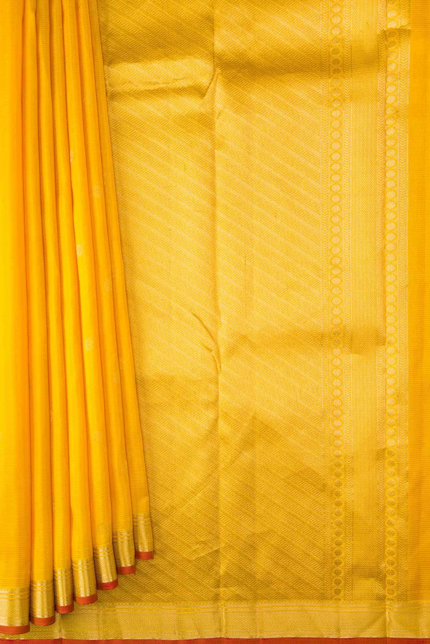 Yellow Dual Tone Kanchipuram Silk Saree