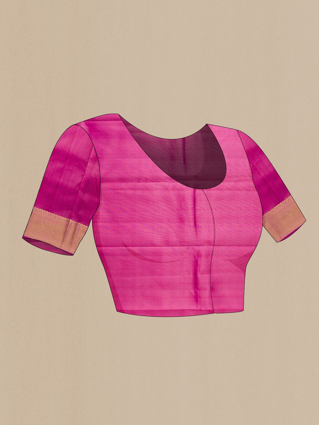 Pink Dual Tone Kanchipuram Silk Saree