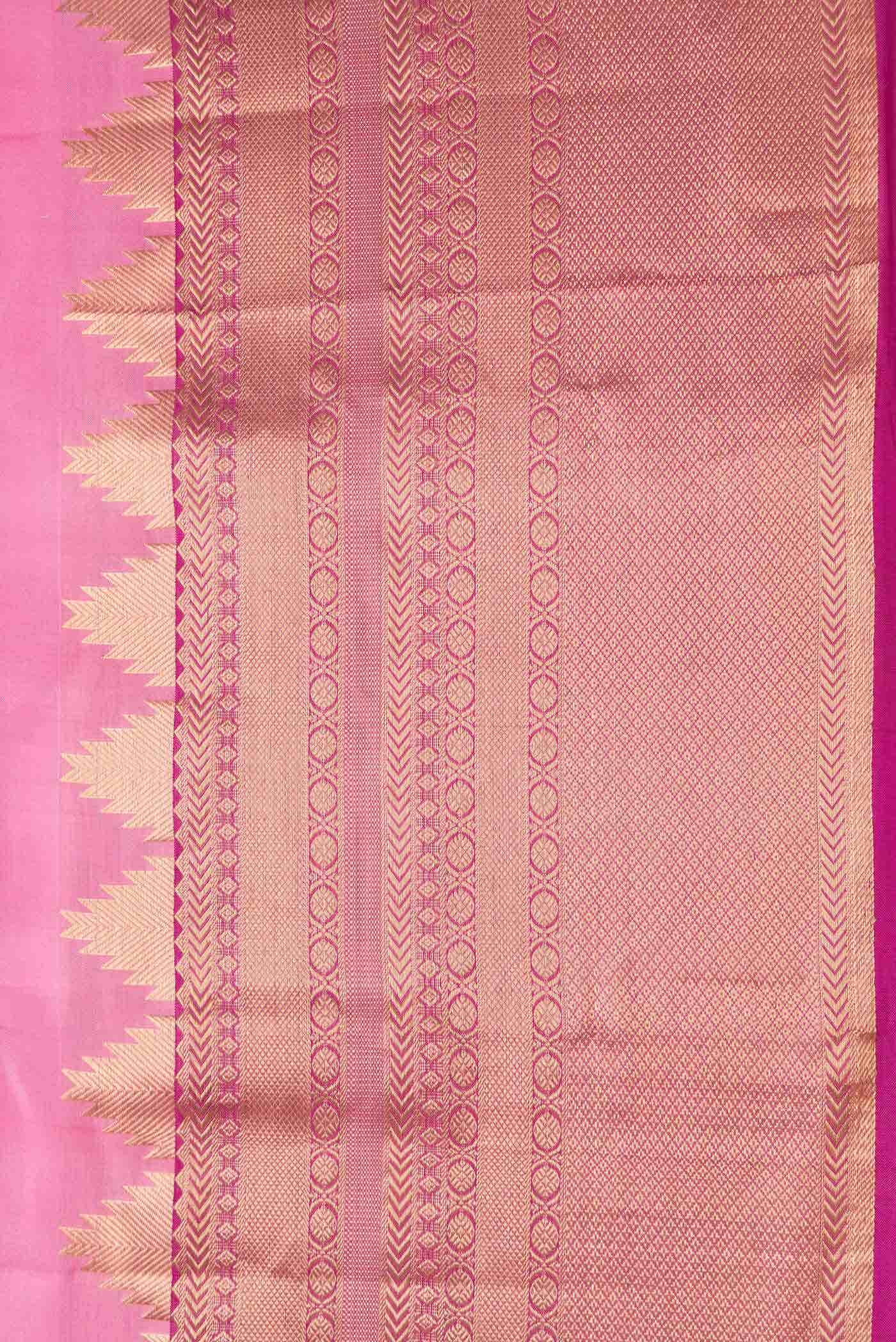 Pink Dual Tone Kanchipuram Silk Saree
