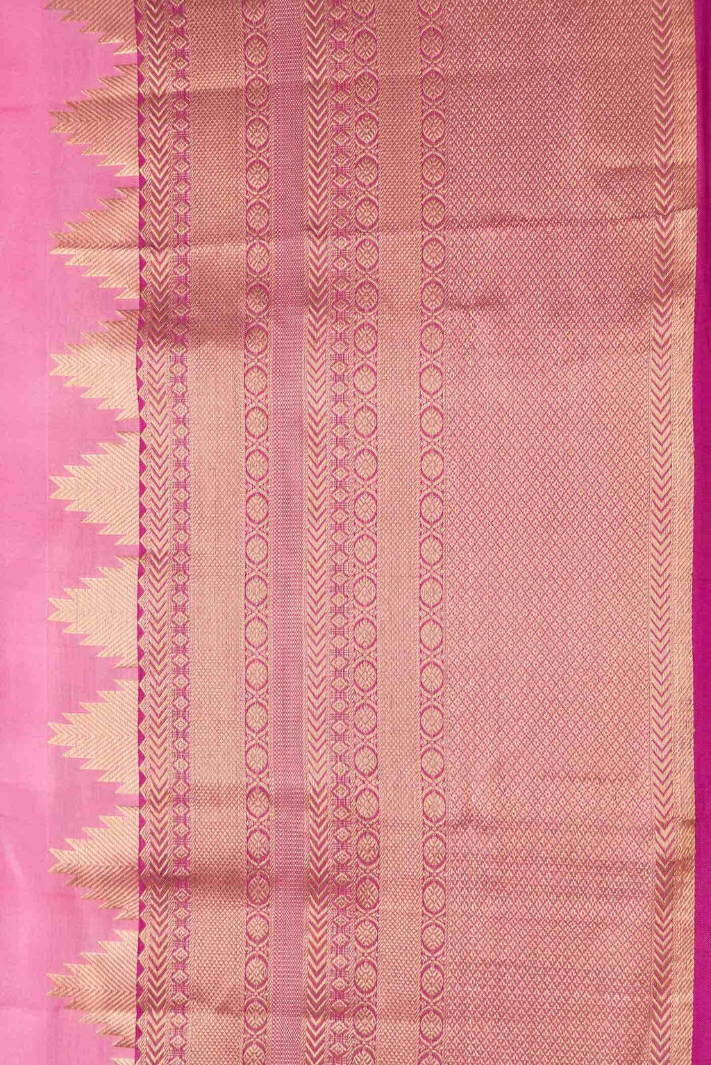 Pink Dual Tone Kanchipuram Silk Saree