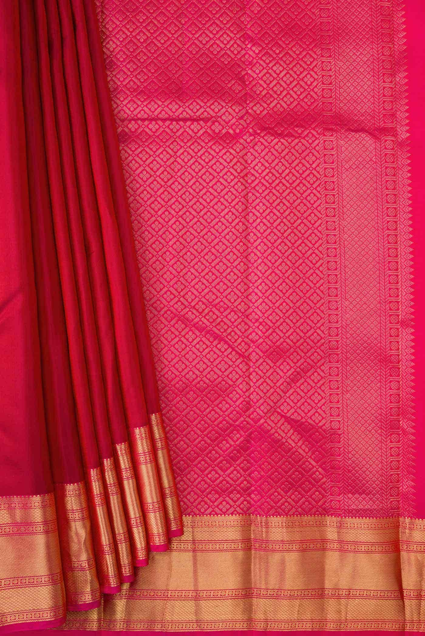 Maroon Dual Tone Kanchipuram Silk Saree