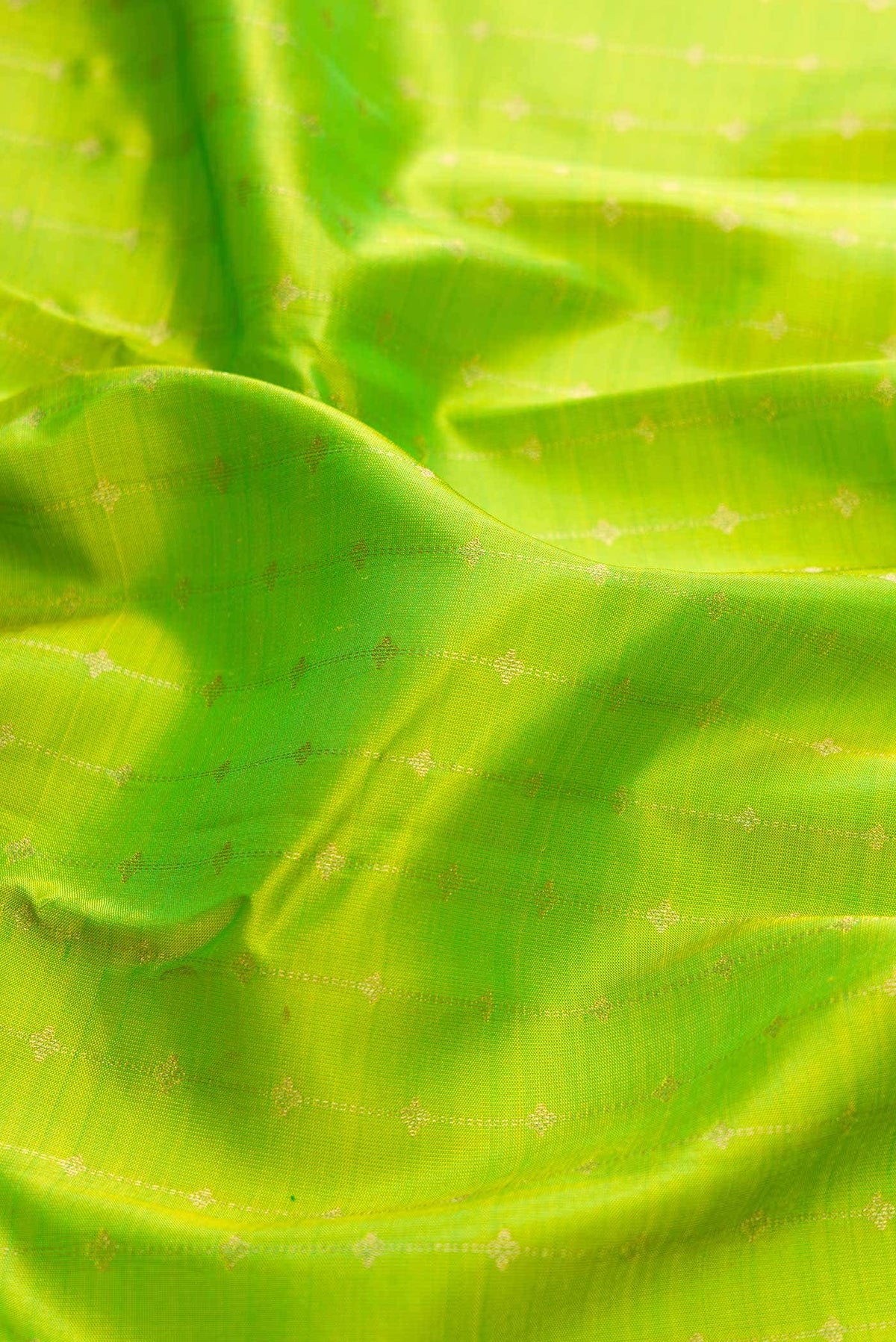 Parrot Green Dual Tone Kanchipuram Silk Saree