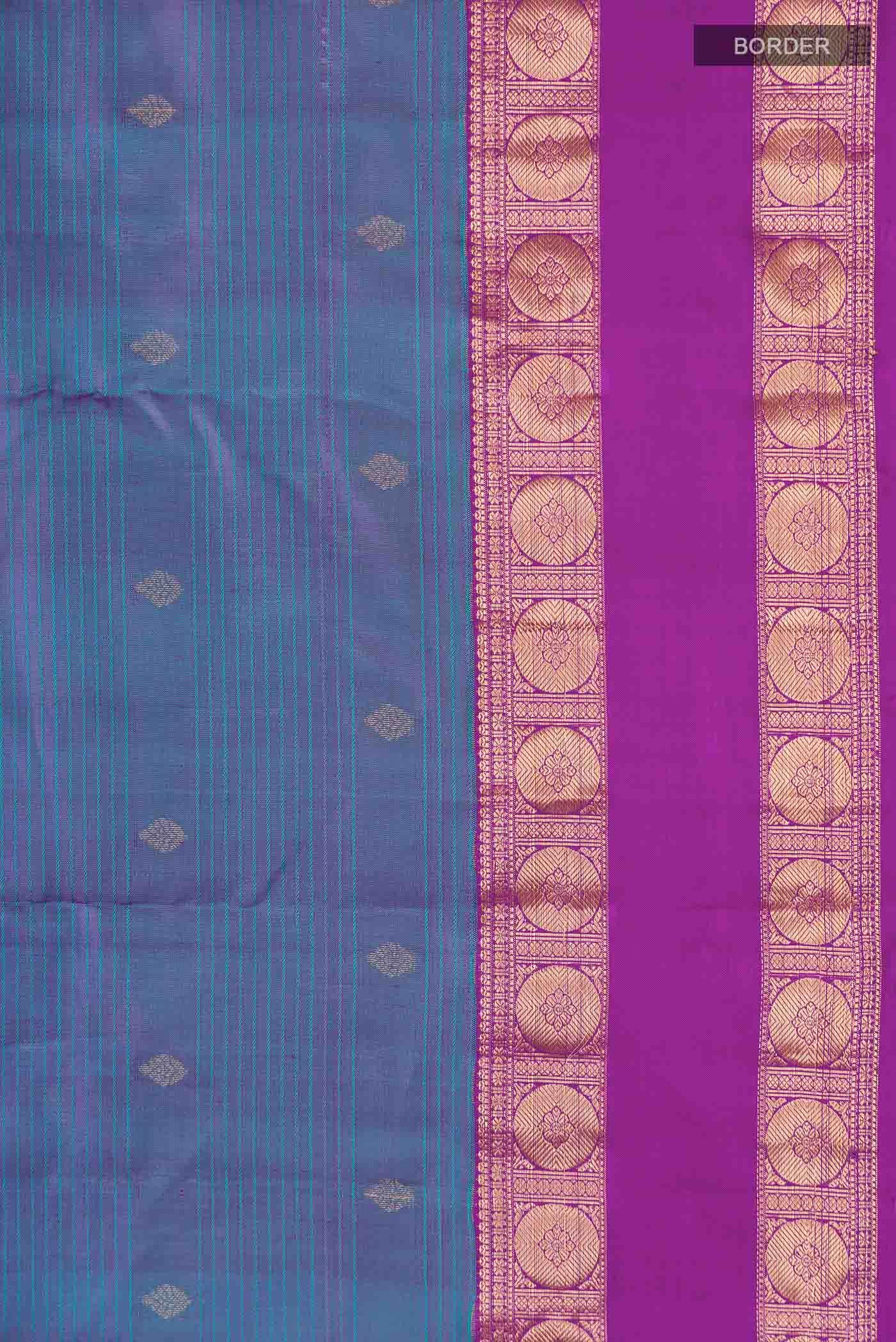 Blue Kanchipuram Silk Saree